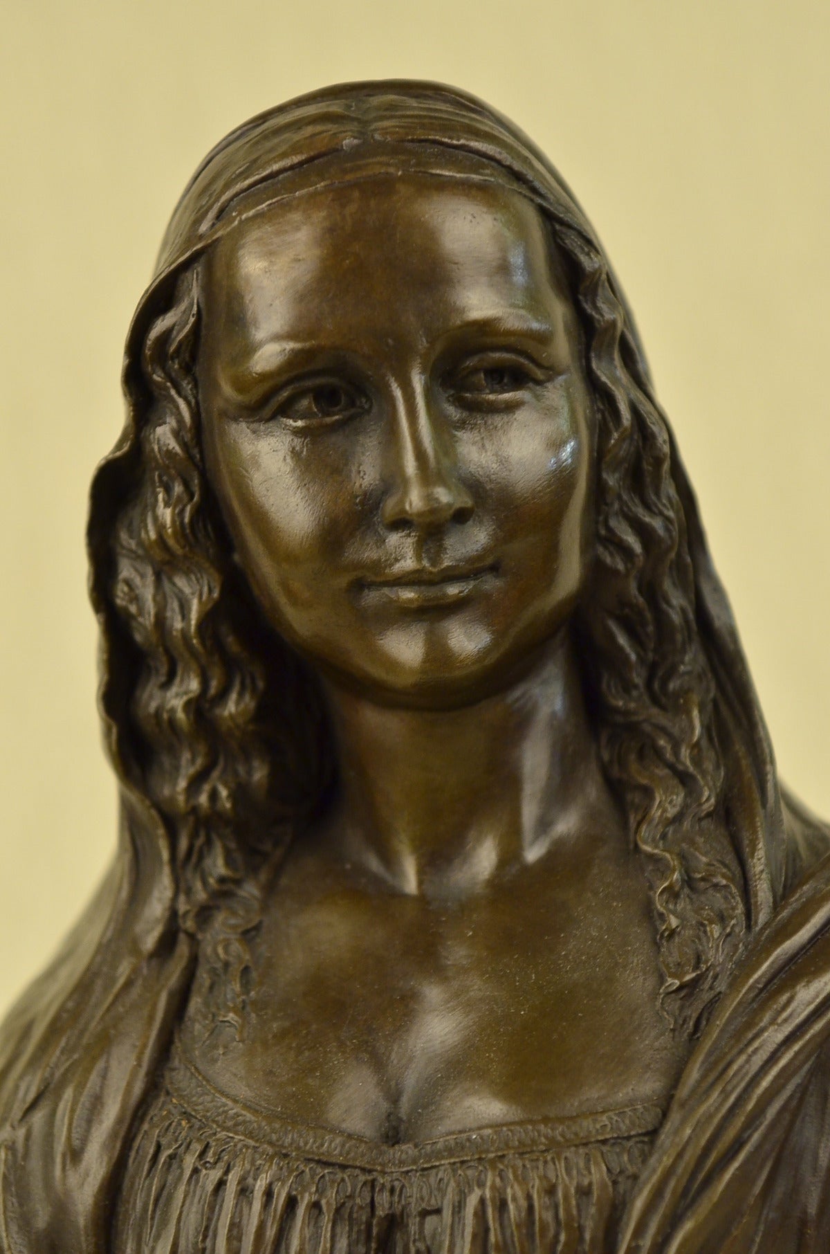 Handcrafted bronze sculpture SALE Modern Deco Art Mona Lisa French Art Signed