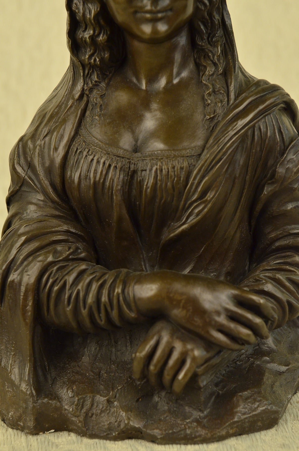Handcrafted bronze sculpture SALE Modern Deco Art Mona Lisa French Art Signed