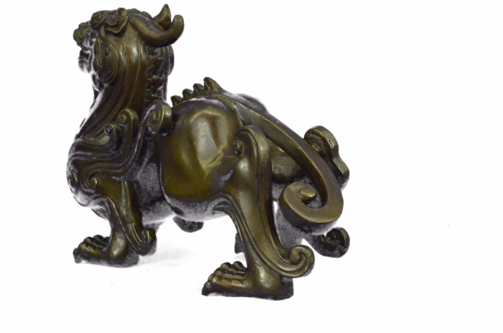 Large Asian Dragon of the Great Wall Home Office Bronze Decoration Statue Figure