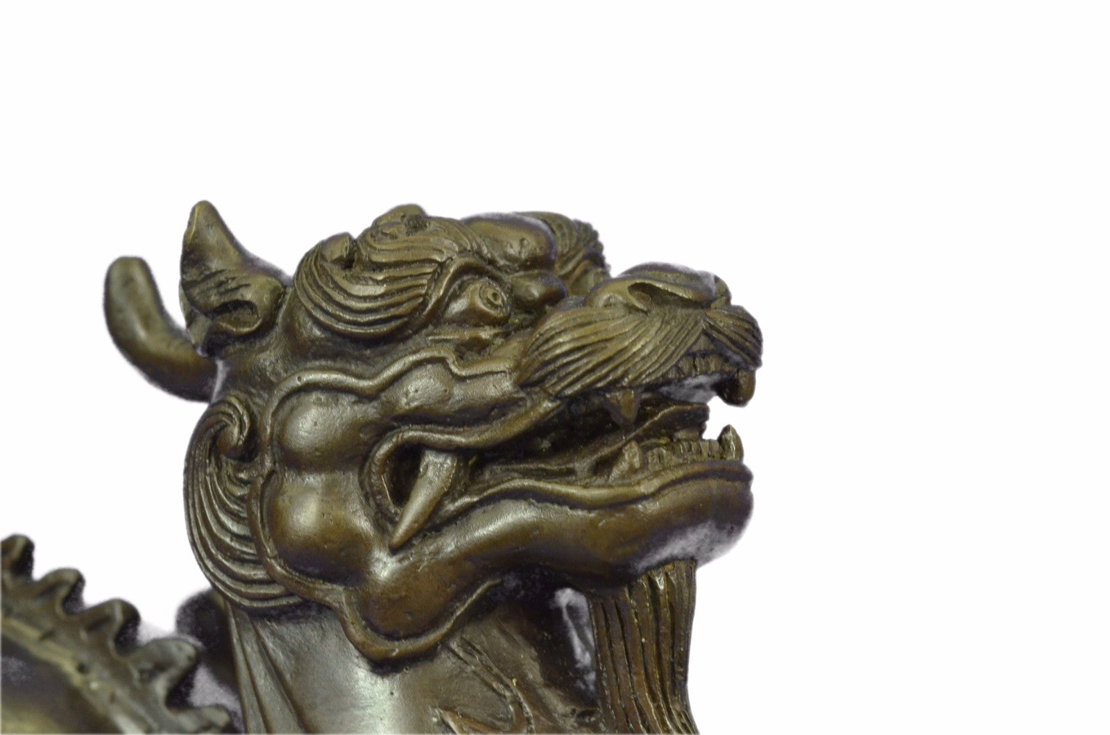 Large Asian Dragon of the Great Wall Home Office Bronze Decoration Statue Figure