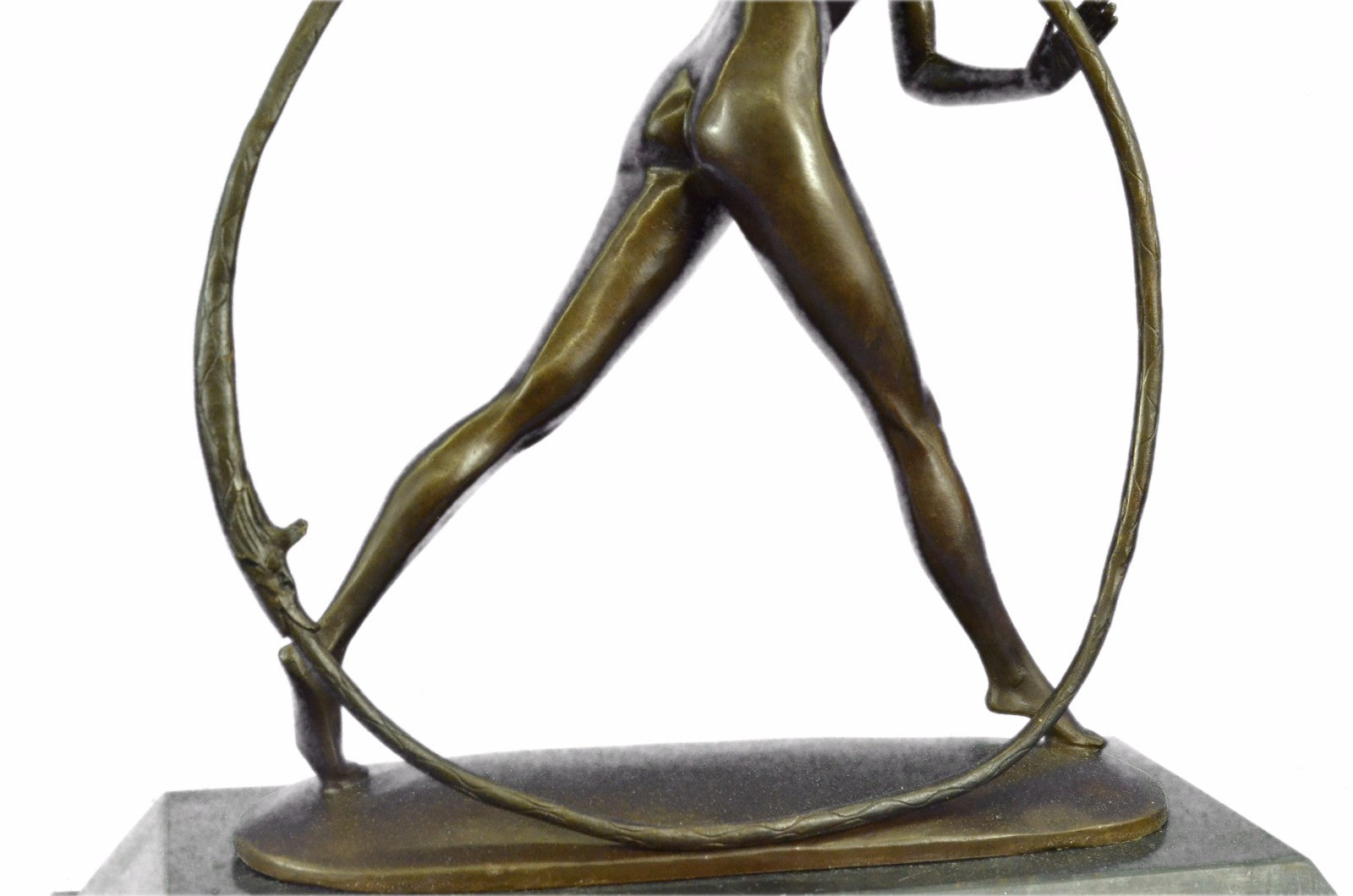 Erotic Art Deco Nude Loop Dancer By Romanian Artisian~D.H Chiparus~Bronze Statue