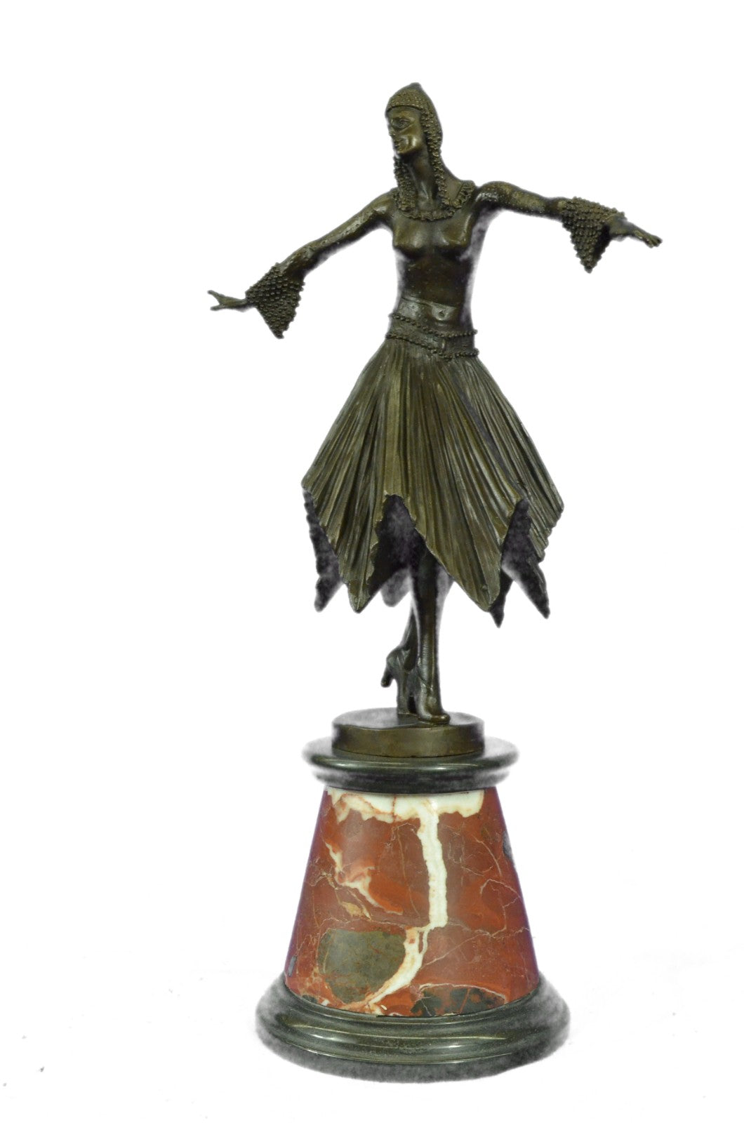 Art Deco Style Bronze Lady foundry mark and signed DH chiparus Home Decor