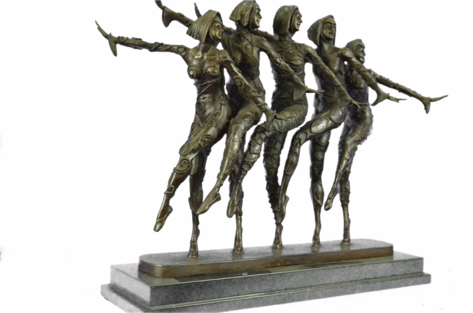 COLLECTIBLE BRONZE SCULPTURE STATUE Art Nouveau 22"WIDT CHIPARUS DANCER LOSTWAX
