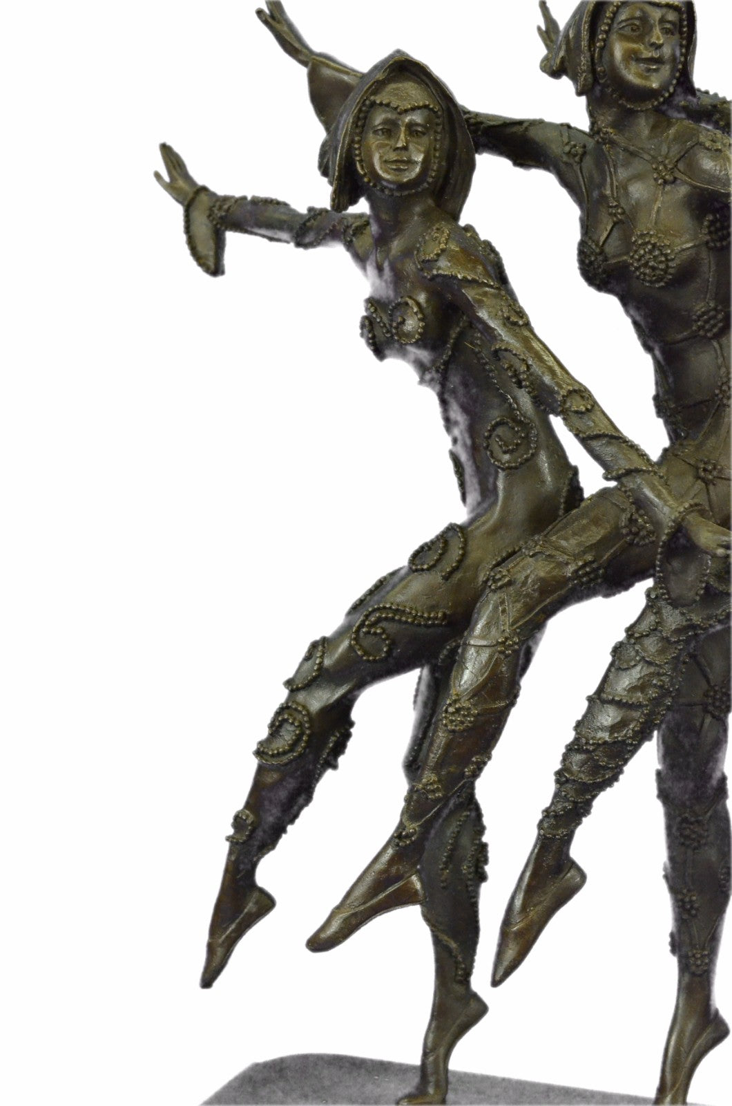 COLLECTIBLE BRONZE SCULPTURE STATUE Art Nouveau 22"WIDT CHIPARUS DANCER LOSTWAX