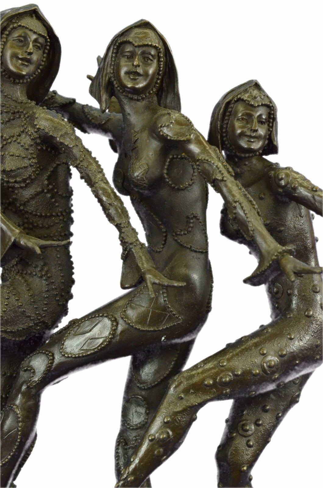 COLLECTIBLE BRONZE SCULPTURE STATUE Art Nouveau 22"WIDT CHIPARUS DANCER LOSTWAX