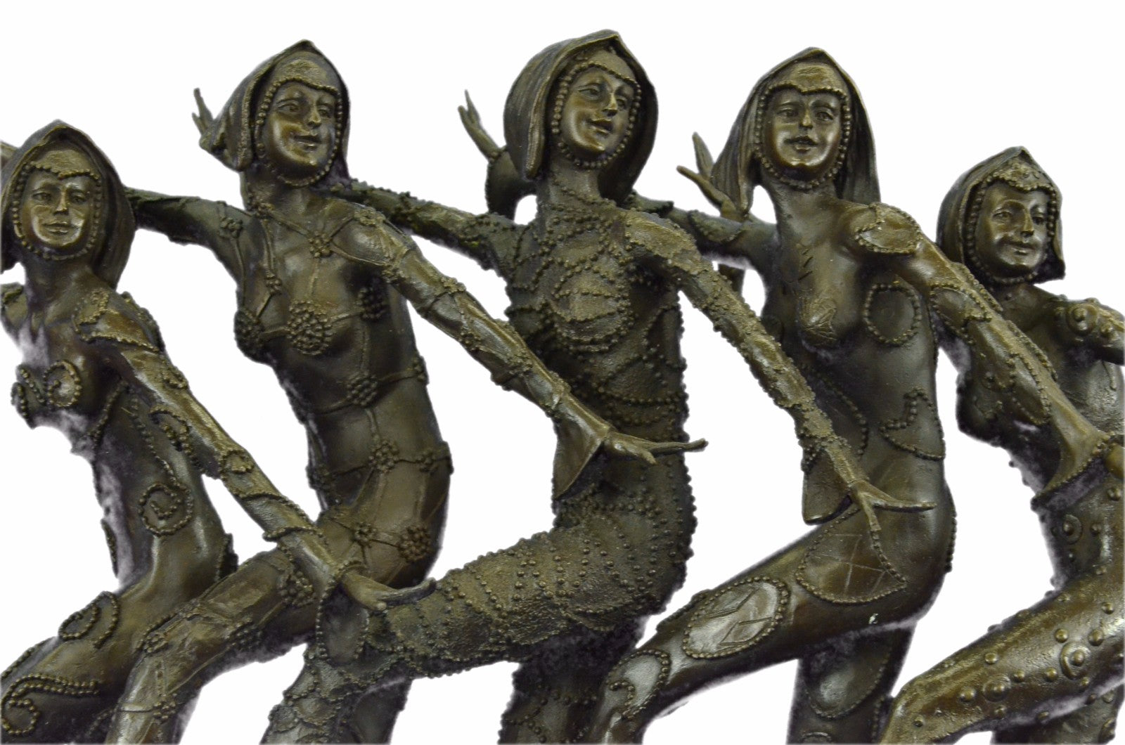 COLLECTIBLE BRONZE SCULPTURE STATUE Art Nouveau 22"WIDT CHIPARUS DANCER LOSTWAX