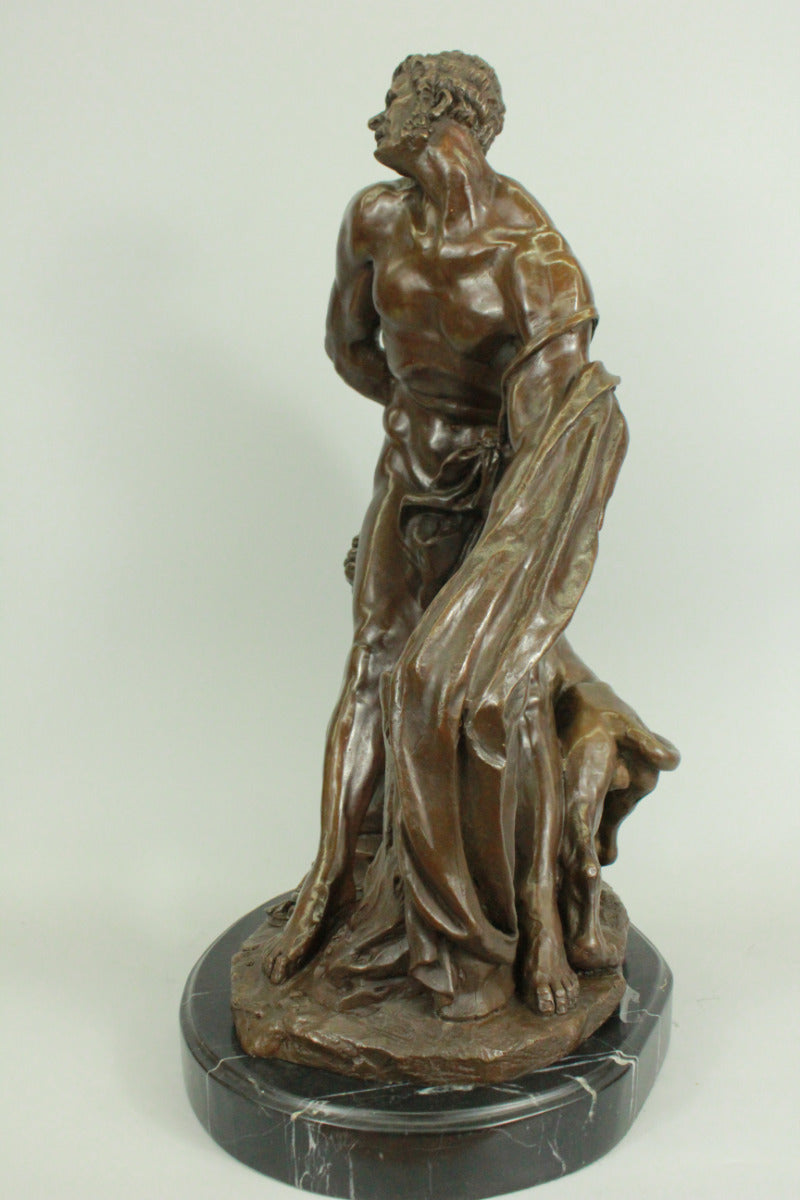 Handcrafted bronze sculpture SALE Wrestler Greek Puget Croton Of Milo