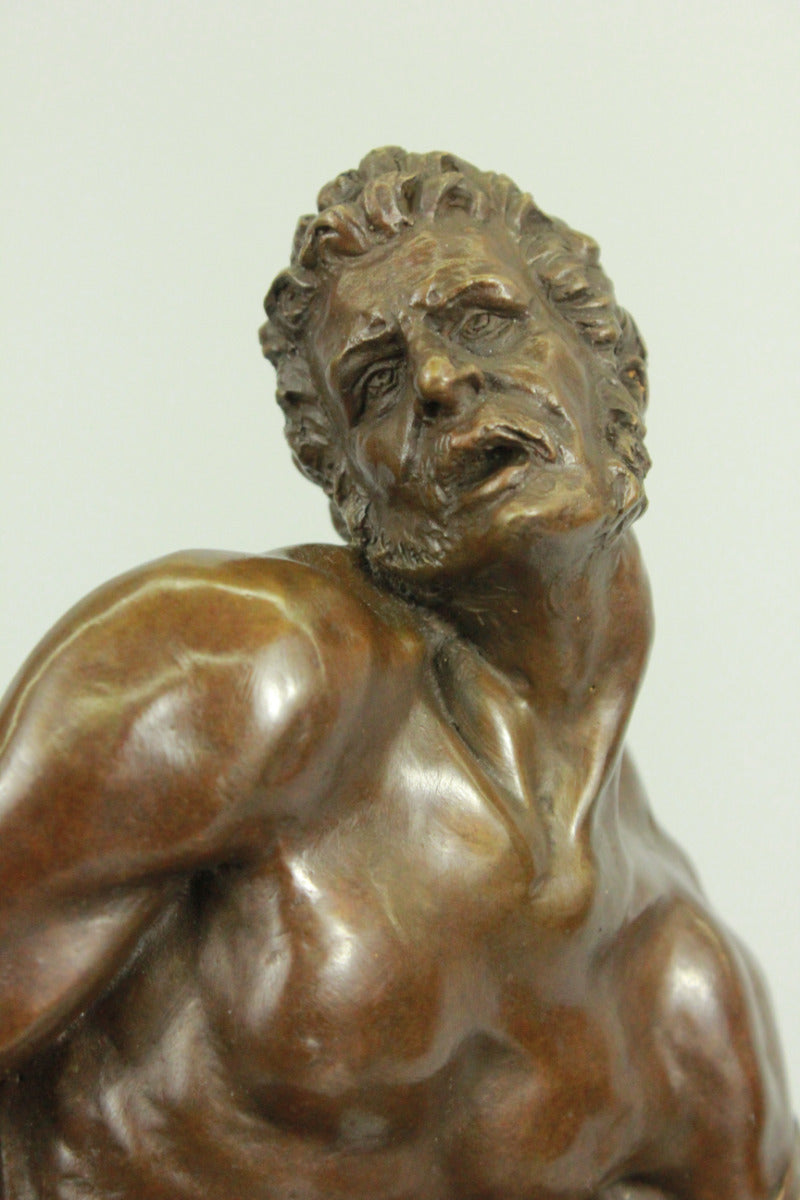Handcrafted bronze sculpture SALE Wrestler Greek Puget Croton Of Milo