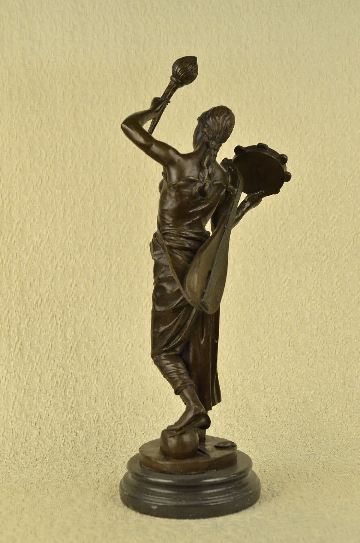 Lovely Woman Play All Kinds Of Music Handmade Bronze Sculpture Home Decor Art