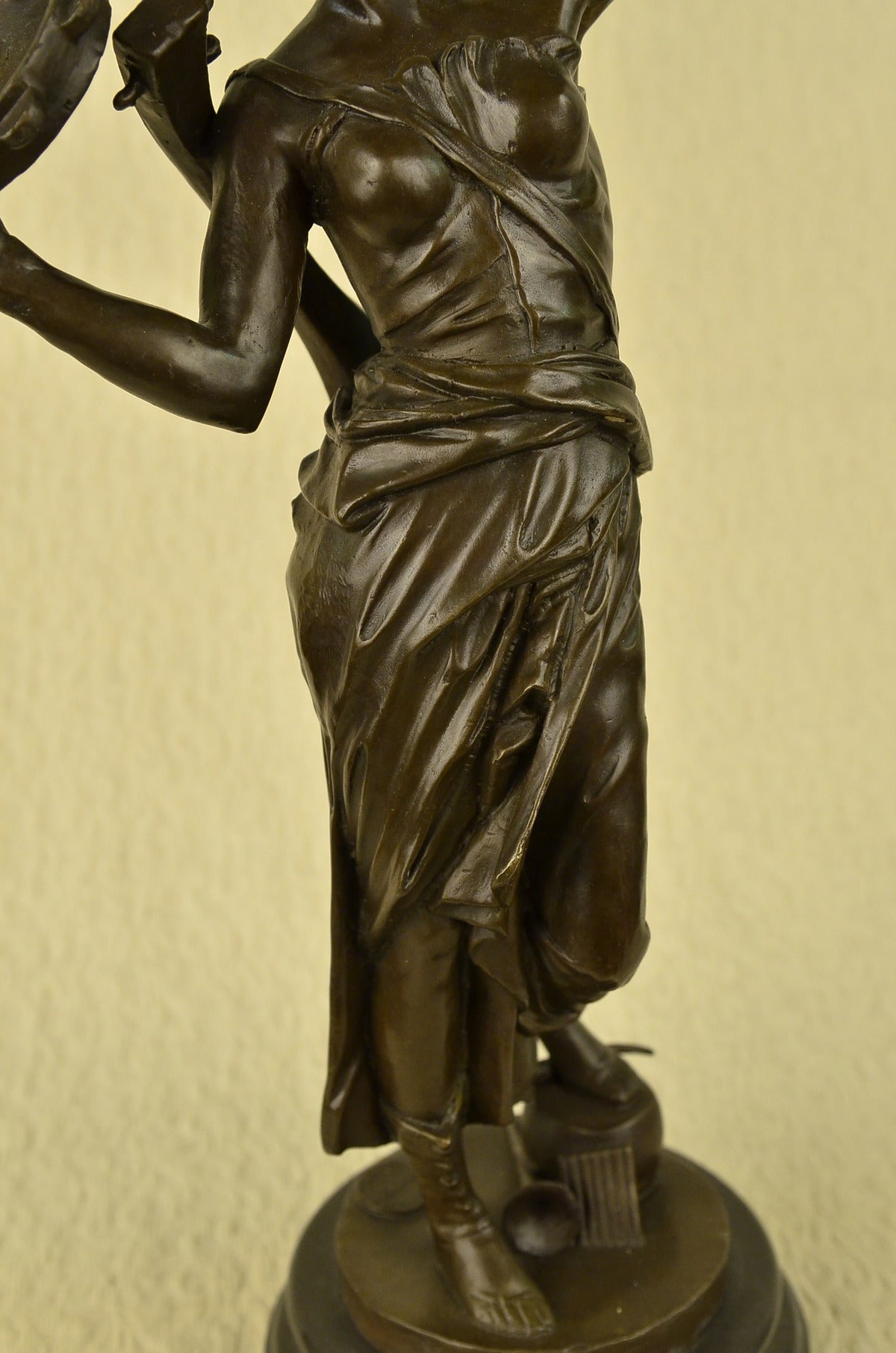 Lovely Woman Play All Kinds Of Music Handmade Bronze Sculpture Home Decor Art