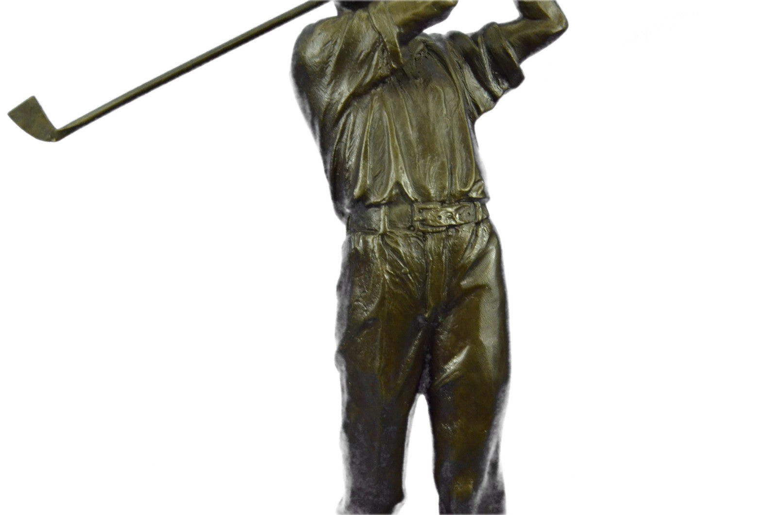 CLEARANCE Bronze Sculpture Statue Golfer Golf Male Golfing Trophy Deal