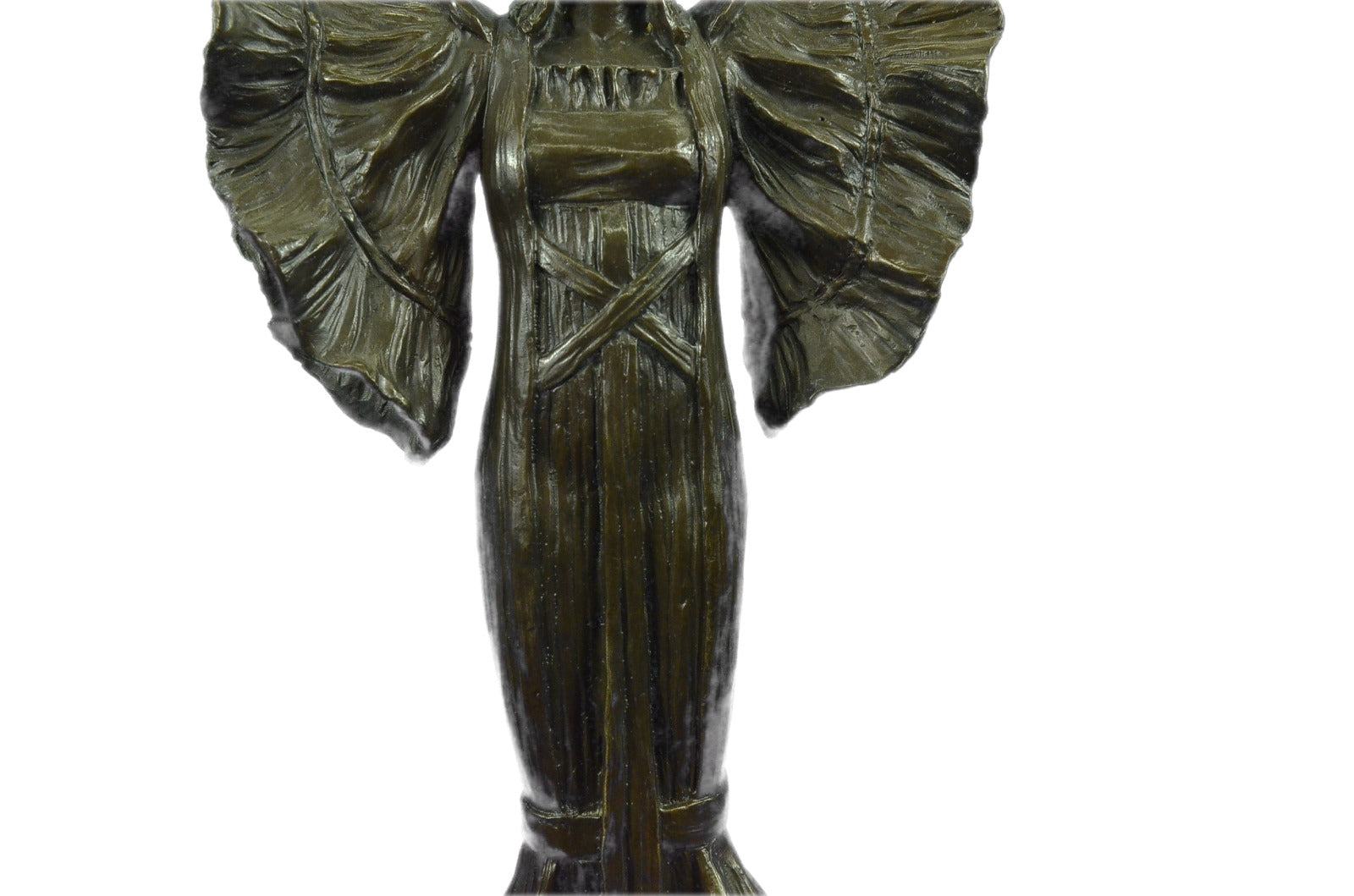 Handcrafted Torch of Victory Art Nouveau Tall Bronze Statue Sculpture Figure