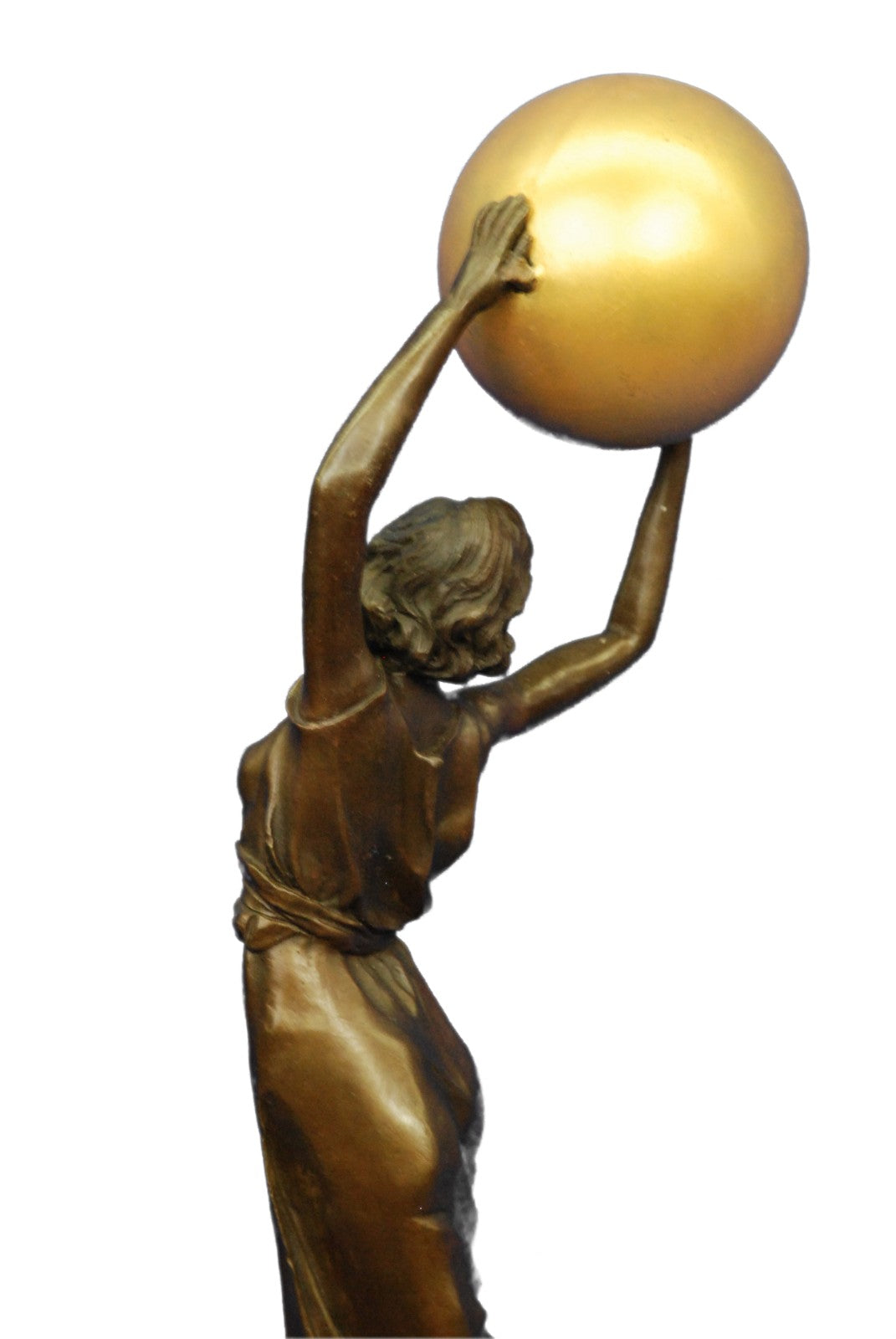 Handcrafted bronze sculpture SALE Made Hand Gilt Deco Nouveau Art Preiss Signed