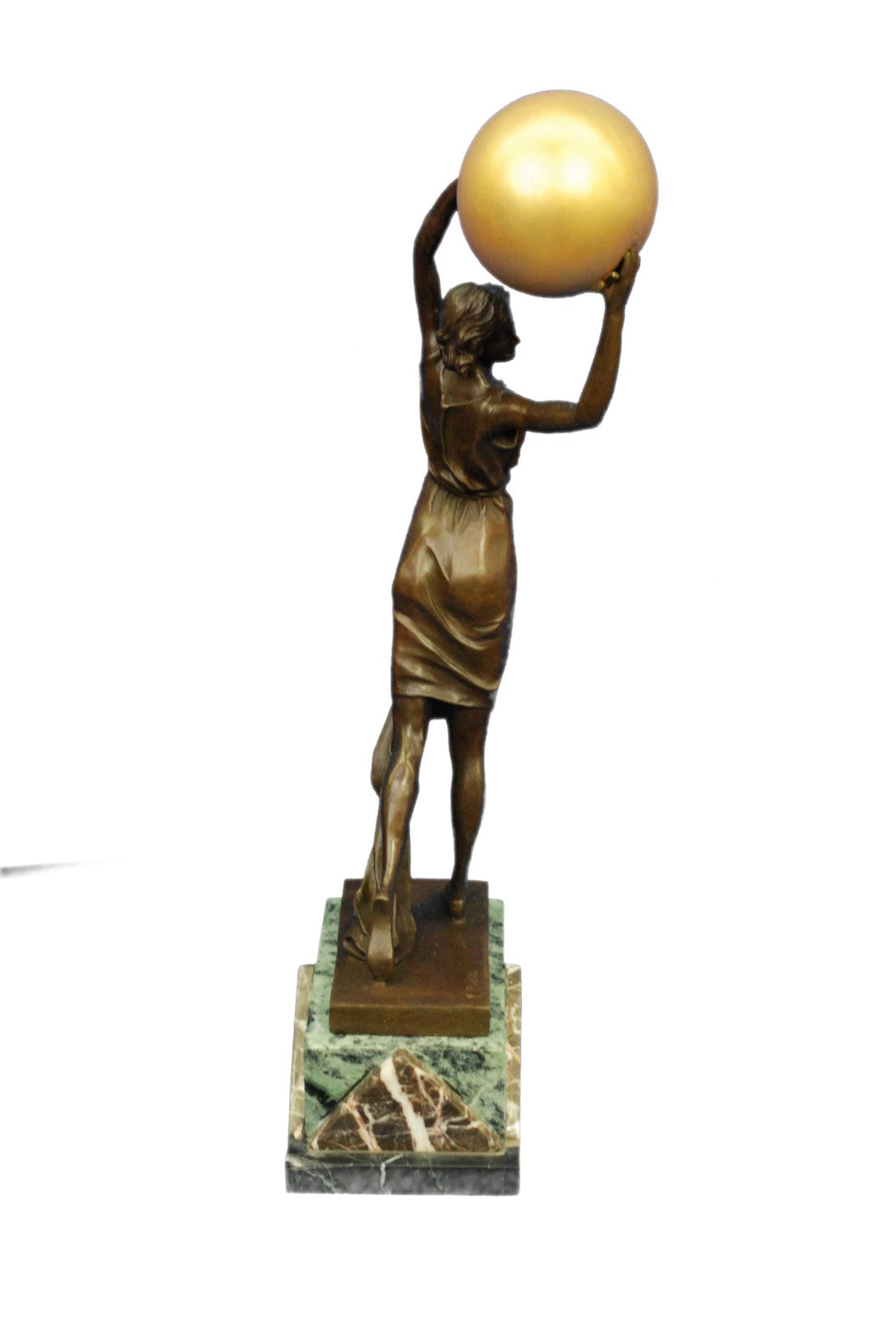 Handcrafted bronze sculpture SALE Made Hand Gilt Deco Nouveau Art Preiss Signed