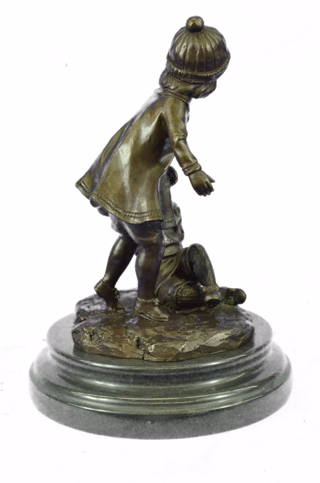 **CLEARANCE** Bronze Sculpture Statue Signed Children Child Play Game Art Deco