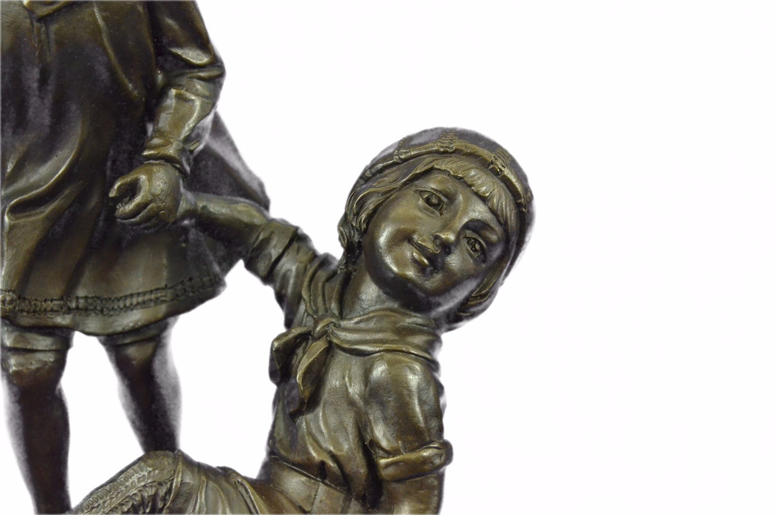 **CLEARANCE** Bronze Sculpture Statue Signed Children Child Play Game Art Deco