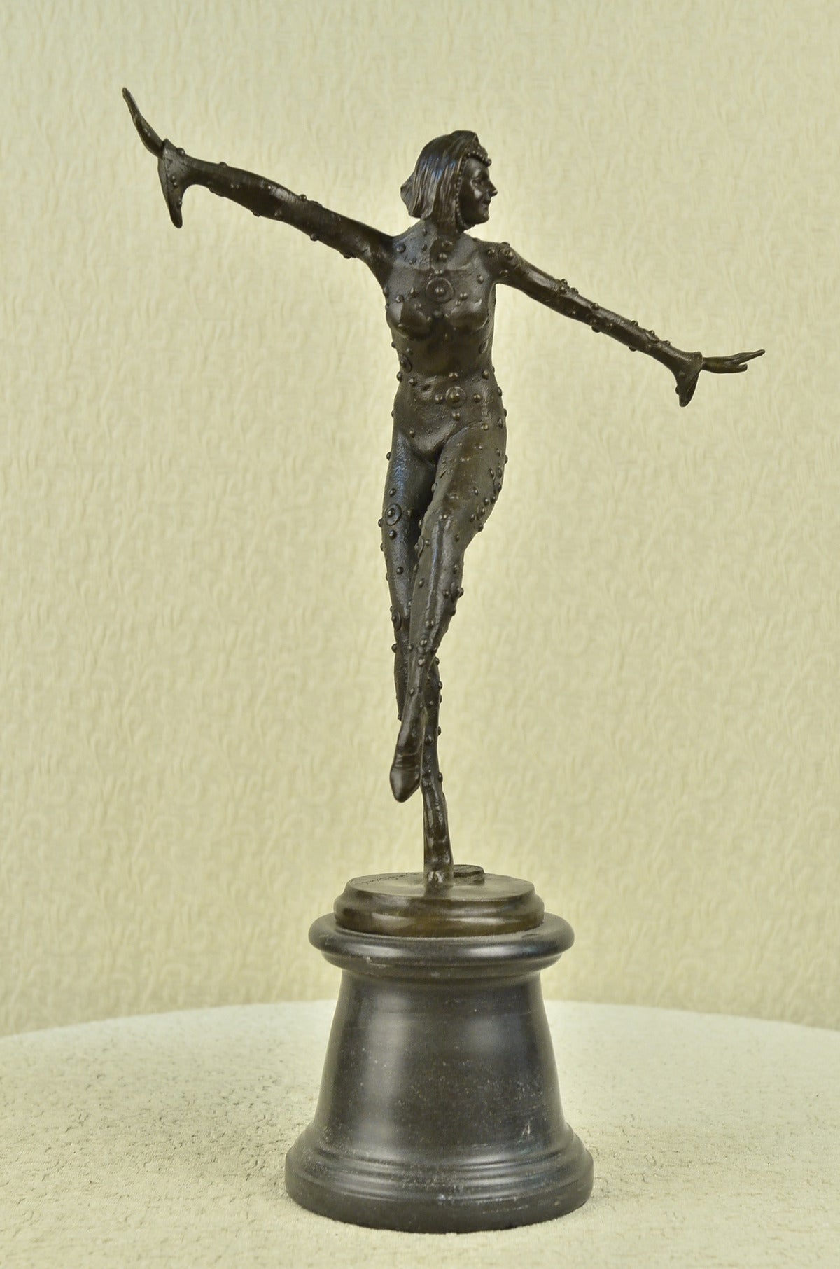 Handcrafted bronze sculpture SALE Chipa Artist Romanian By Dancer Balance Large