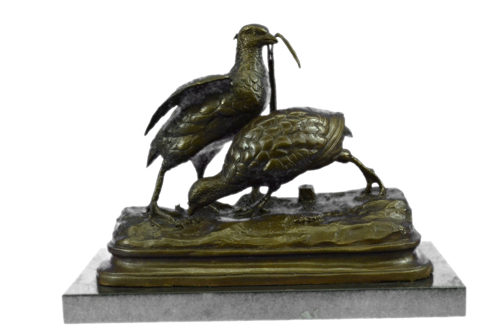 Vintage Victorian Style Bronze ~ Birds Pigeons Doves AMAZING Set Home Deco Gift