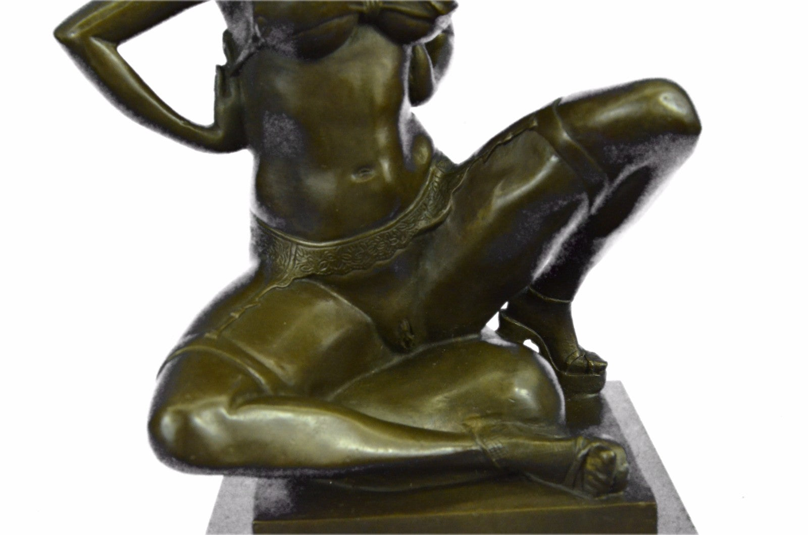 Nude Female with Extra Large Breast Bronze Sculpture Hand Made Figurine Figure