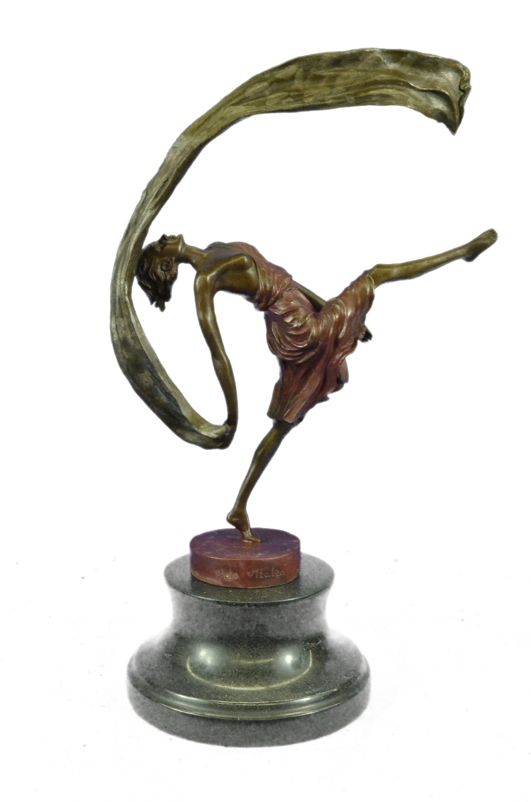 **DEAL*DEAL** Bronze Sculpture Statue Signed Aldo Vitaleh Beauty Ribbon Dancer