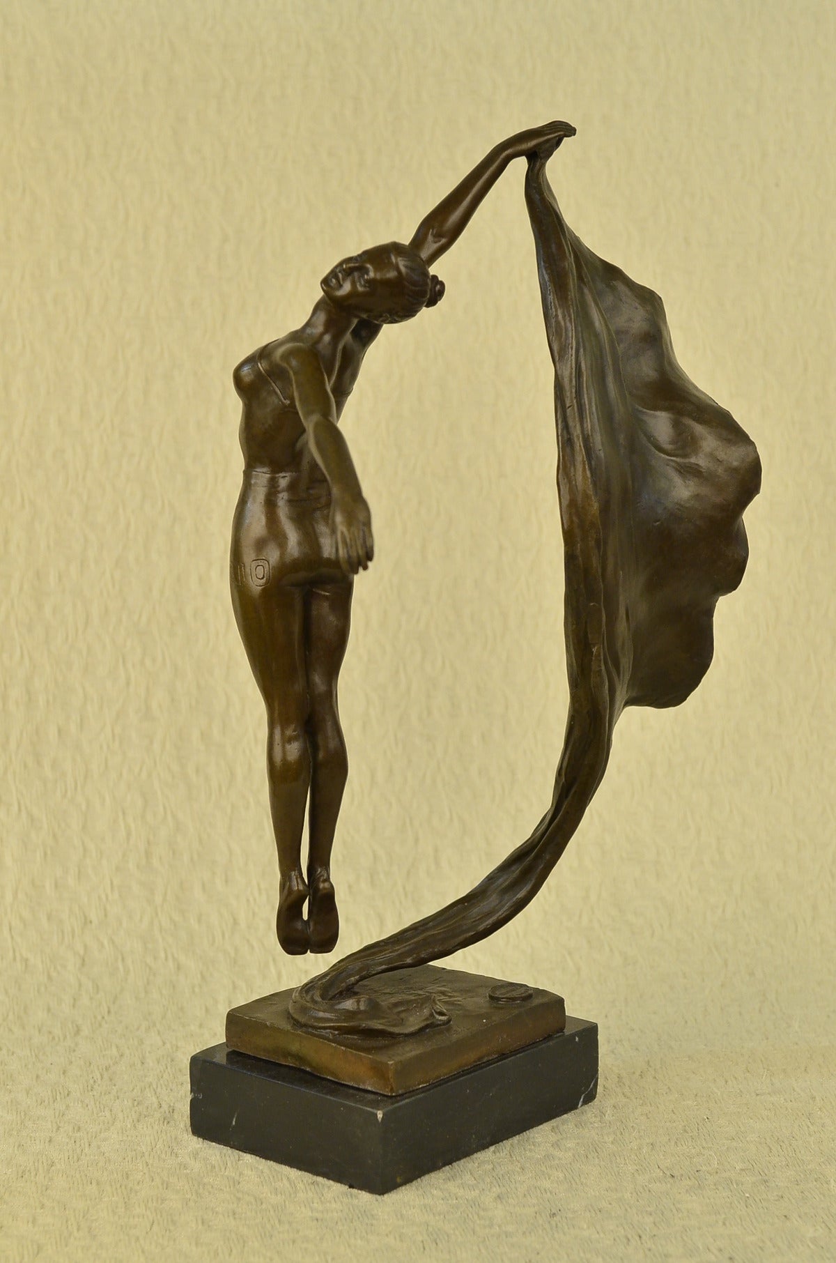 Original Art Deco Italian Artist Aldo Vitaleh Erotic Dancer Bronze Sculpture