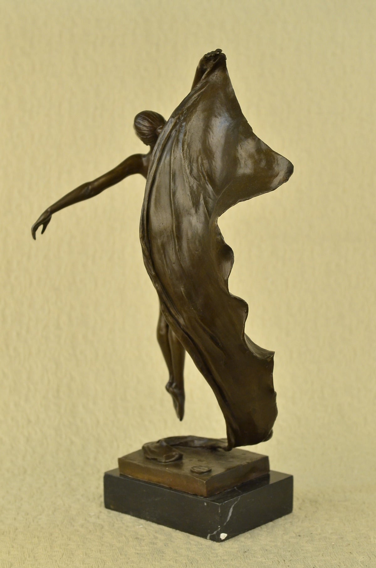 Original Art Deco Italian Artist Aldo Vitaleh Erotic Dancer Bronze Sculpture