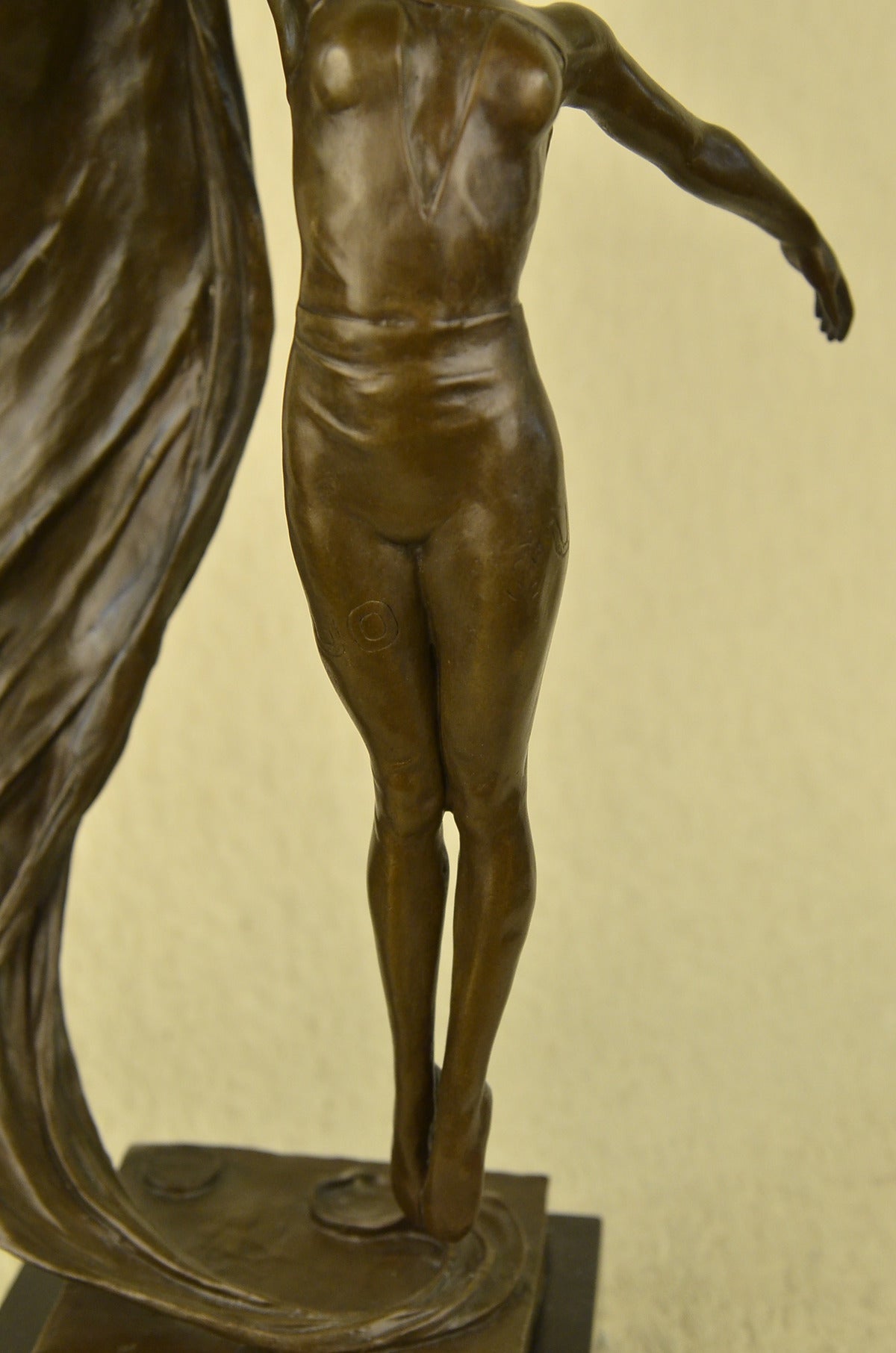 Original Art Deco Italian Artist Aldo Vitaleh Erotic Dancer Bronze Sculpture