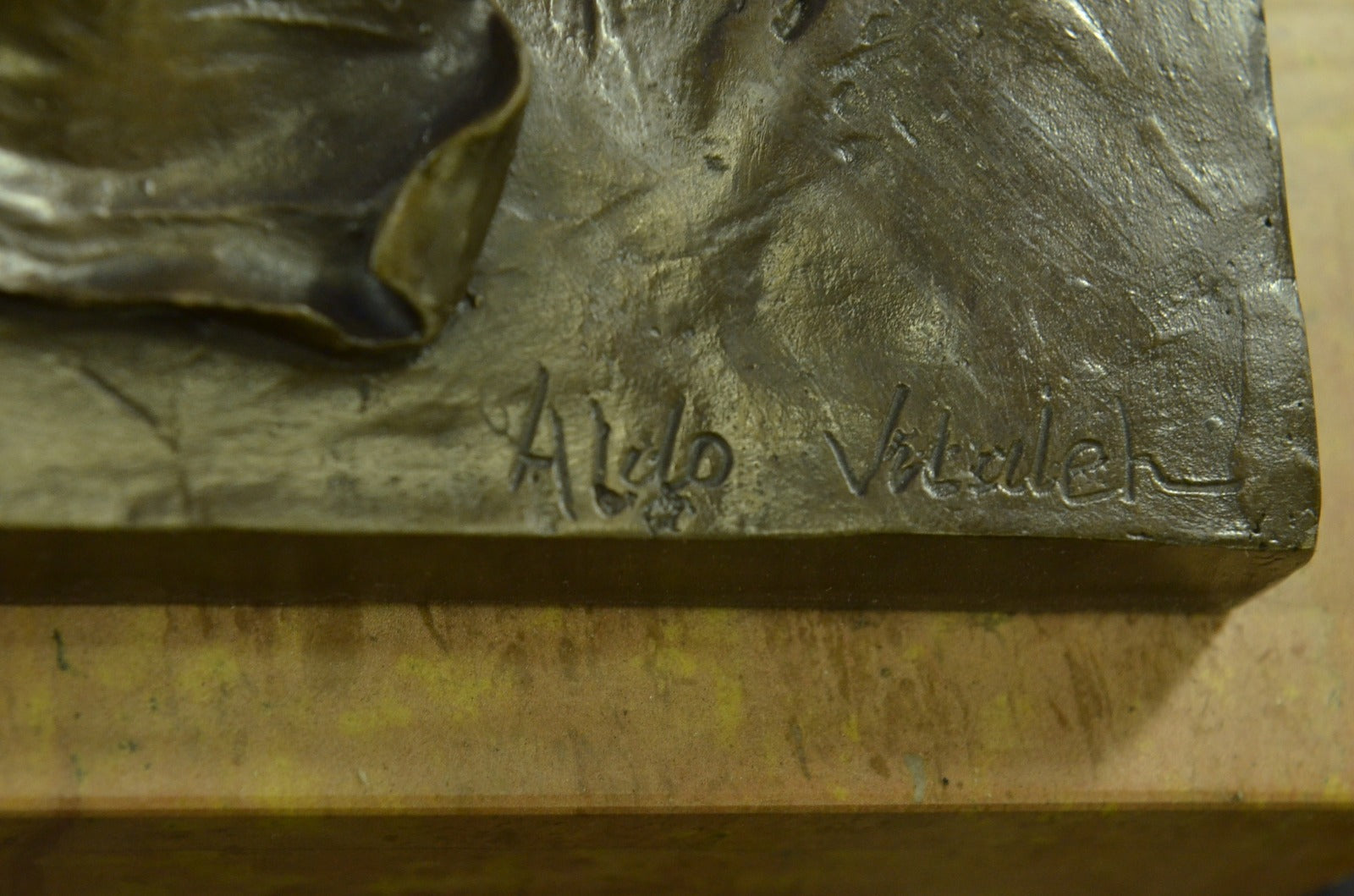 Original Art Deco Italian Artist Aldo Vitaleh Erotic Dancer Bronze Sculpture