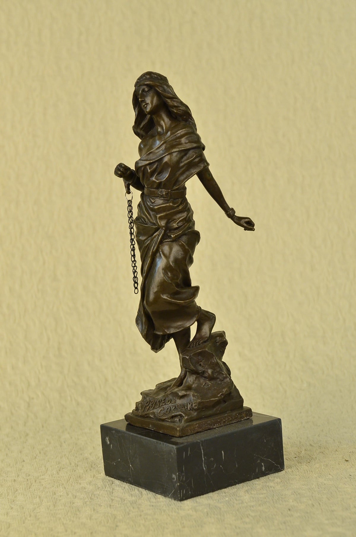 Handcrafted bronze sculpture SALE Sexy Captive Artist French Patoue Jean Signed