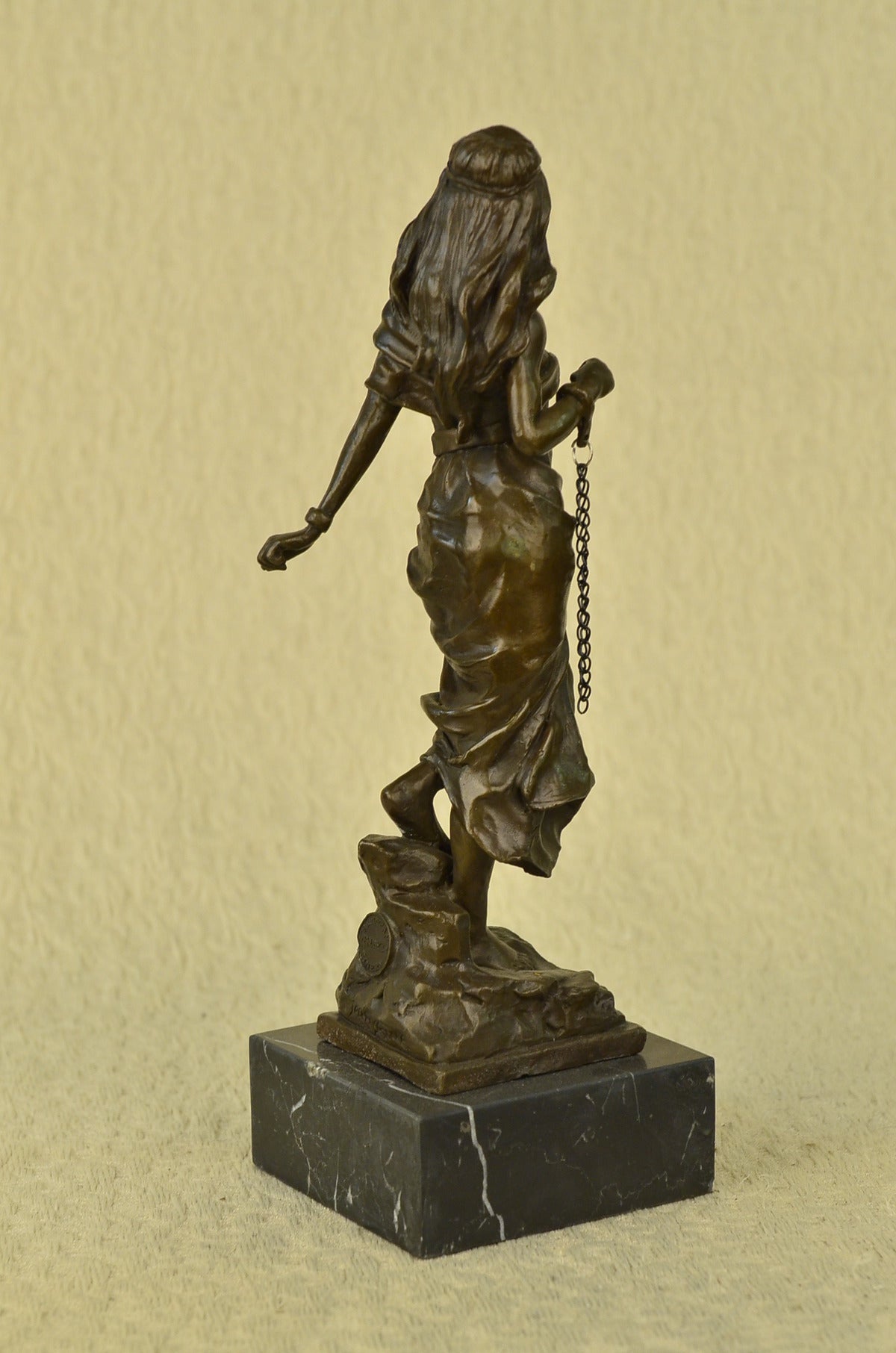 Handcrafted bronze sculpture SALE Sexy Captive Artist French Patoue Jean Signed