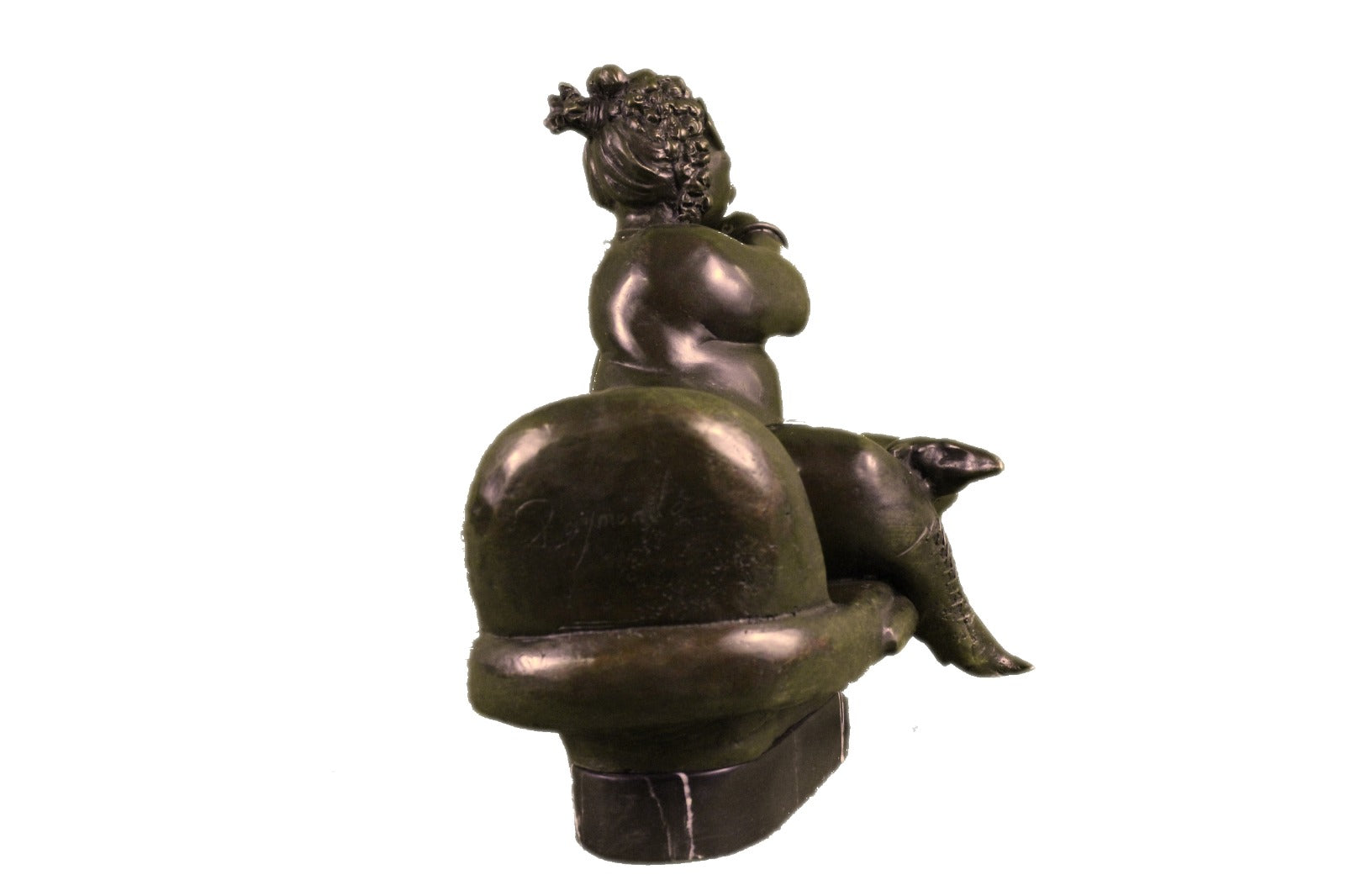 Handcrafted bronze sculpture SALE Female Botero Fernando Art Nude Marble Signed