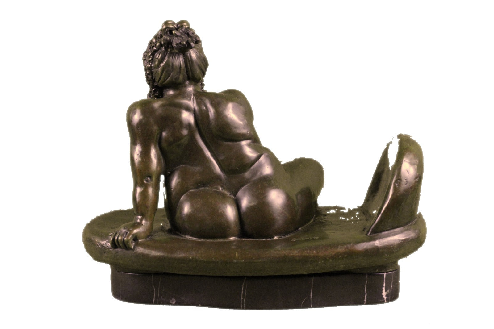 Handcrafted bronze sculpture SALE Female Botero Fernando Art Nude Marble Signed