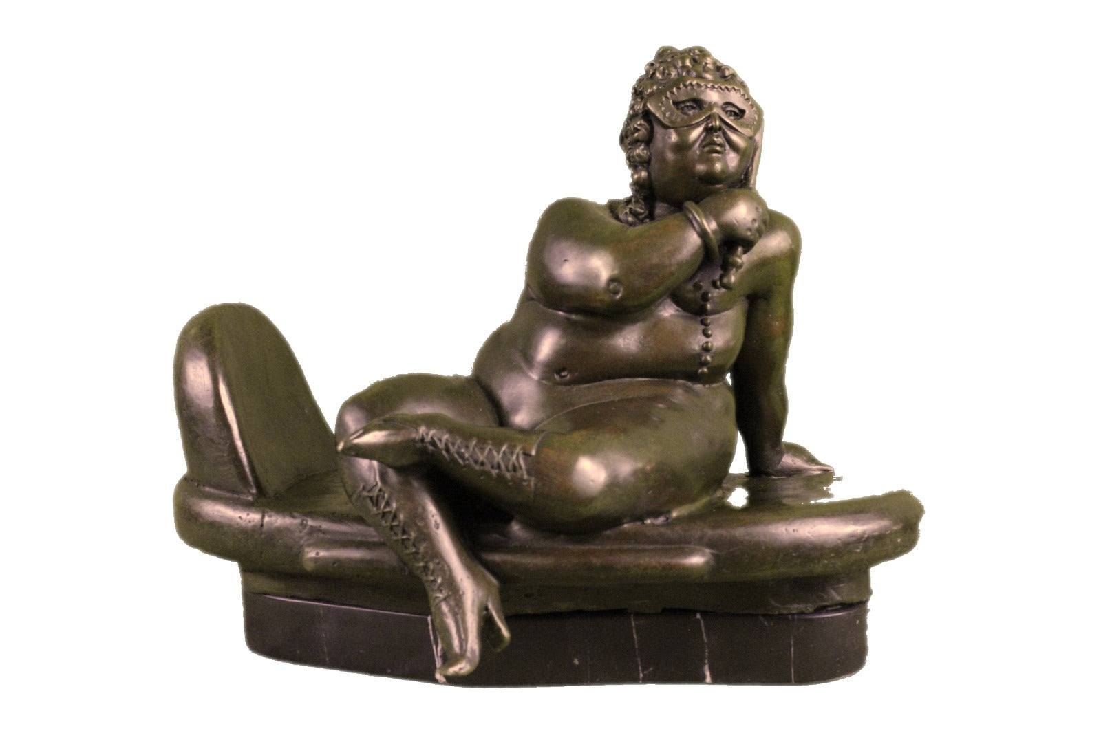 Handcrafted bronze sculpture SALE Female Botero Fernando Art Nude Marble Signed