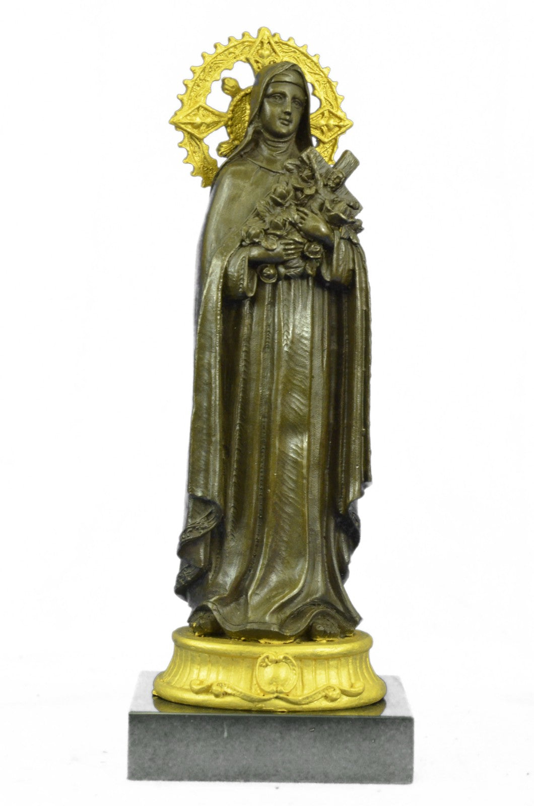 Saint Therese of Lisieux little French Carmelite nun Bronze Statue Sculpture Ar