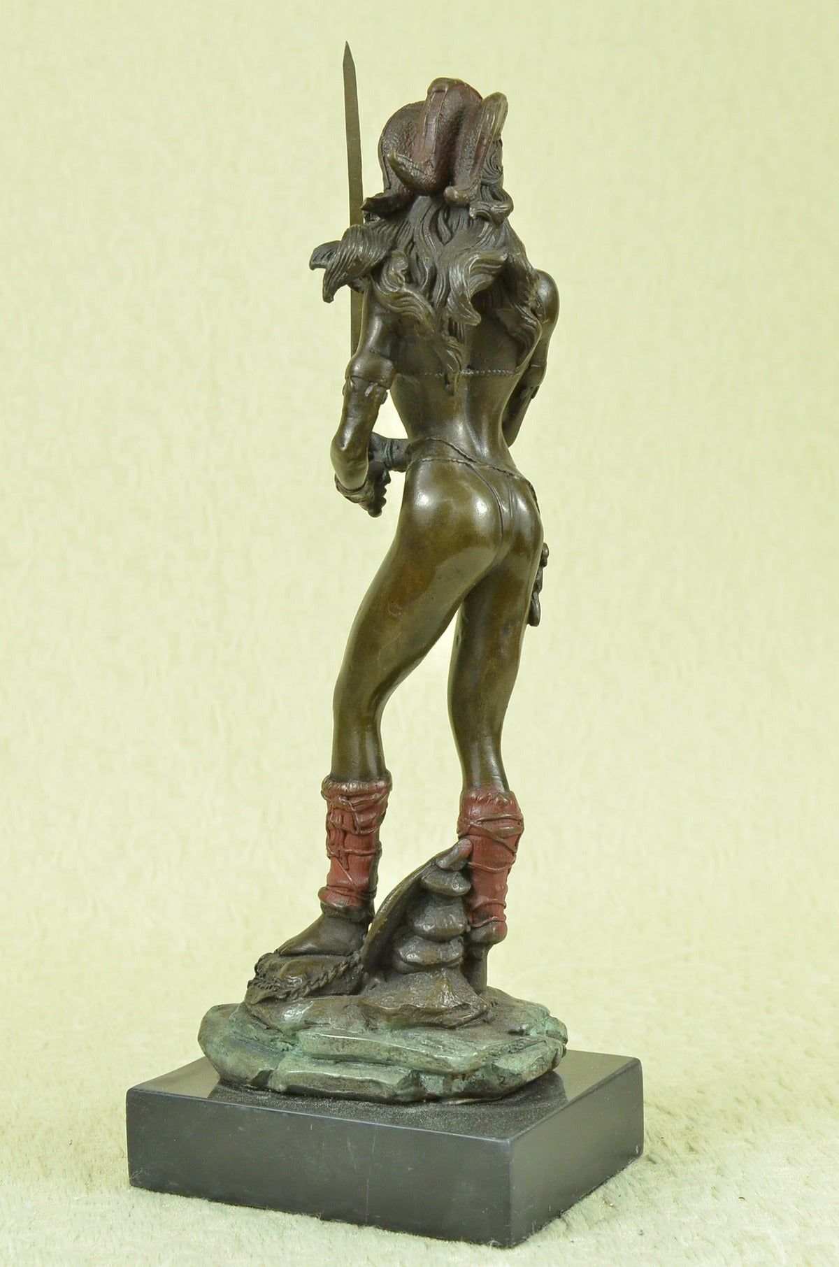 Handcrafted bronze sculpture SALE Mar Hat W Girl Amazon Female Vitaleh Original