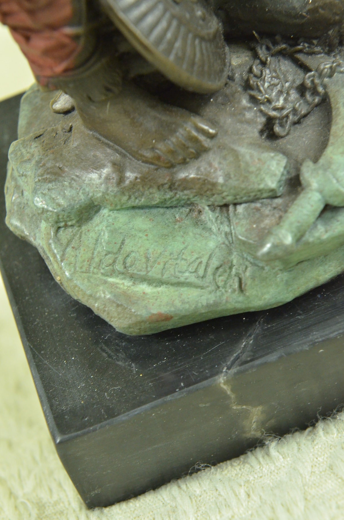 Handcrafted bronze sculpture SALE Mar Hat W Girl Amazon Female Vitaleh Original