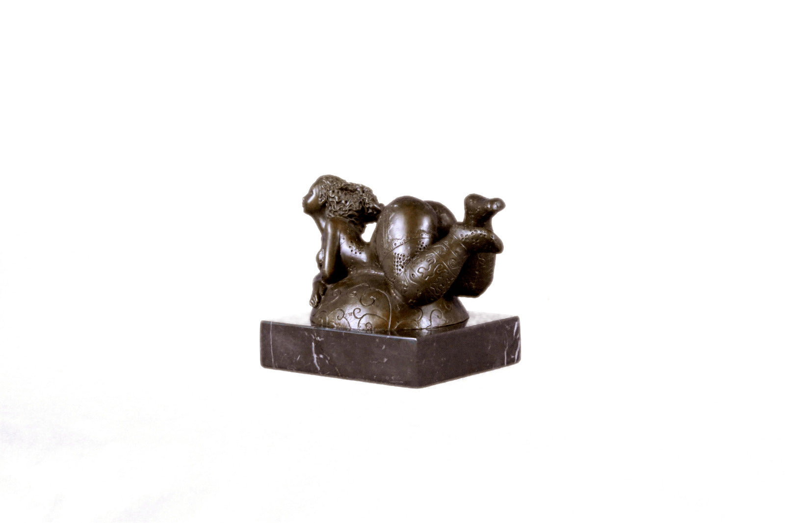 Signed Original a Tribute to Botero Female Bronze Sculpture Statue Figurine