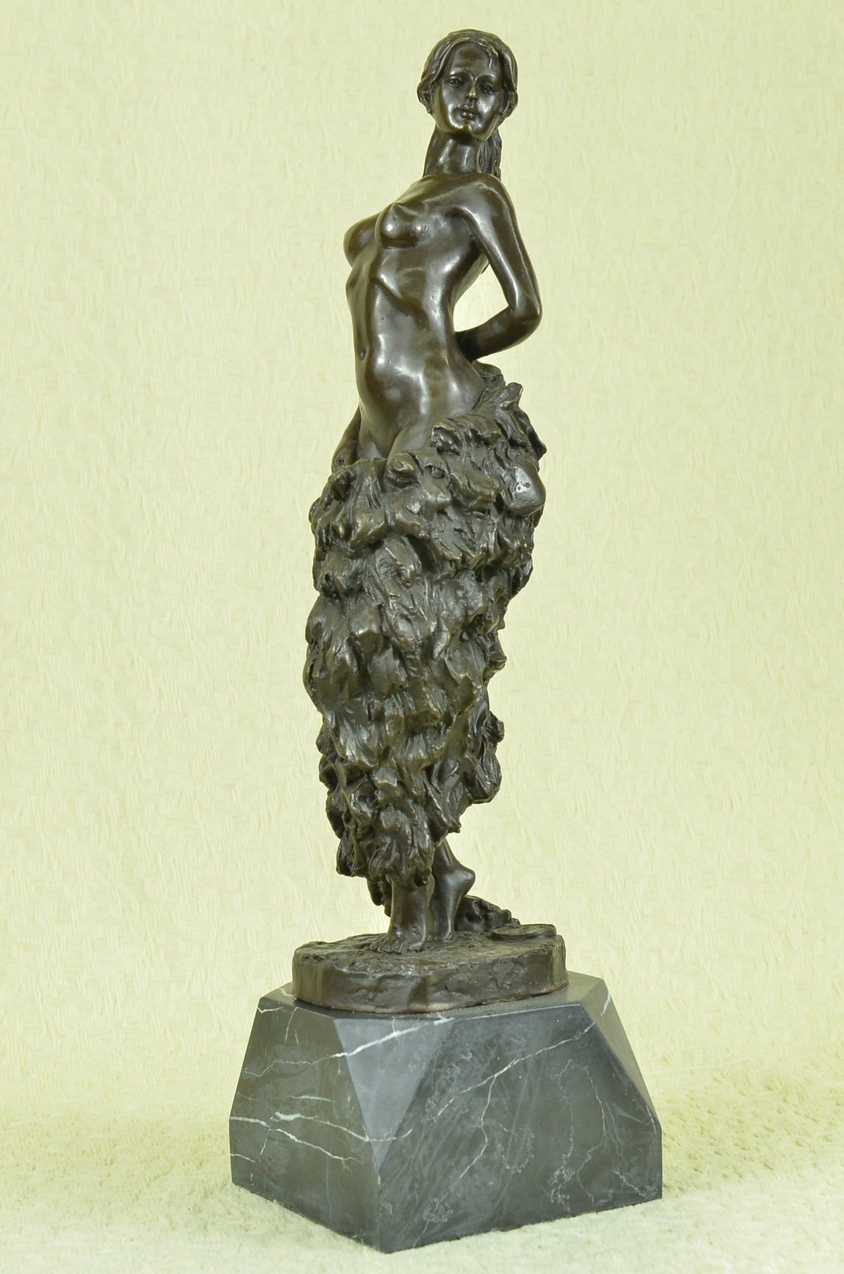 Handcrafted bronze sculpture SALE Sale Base Marble Woman Nude Delor Deco Art