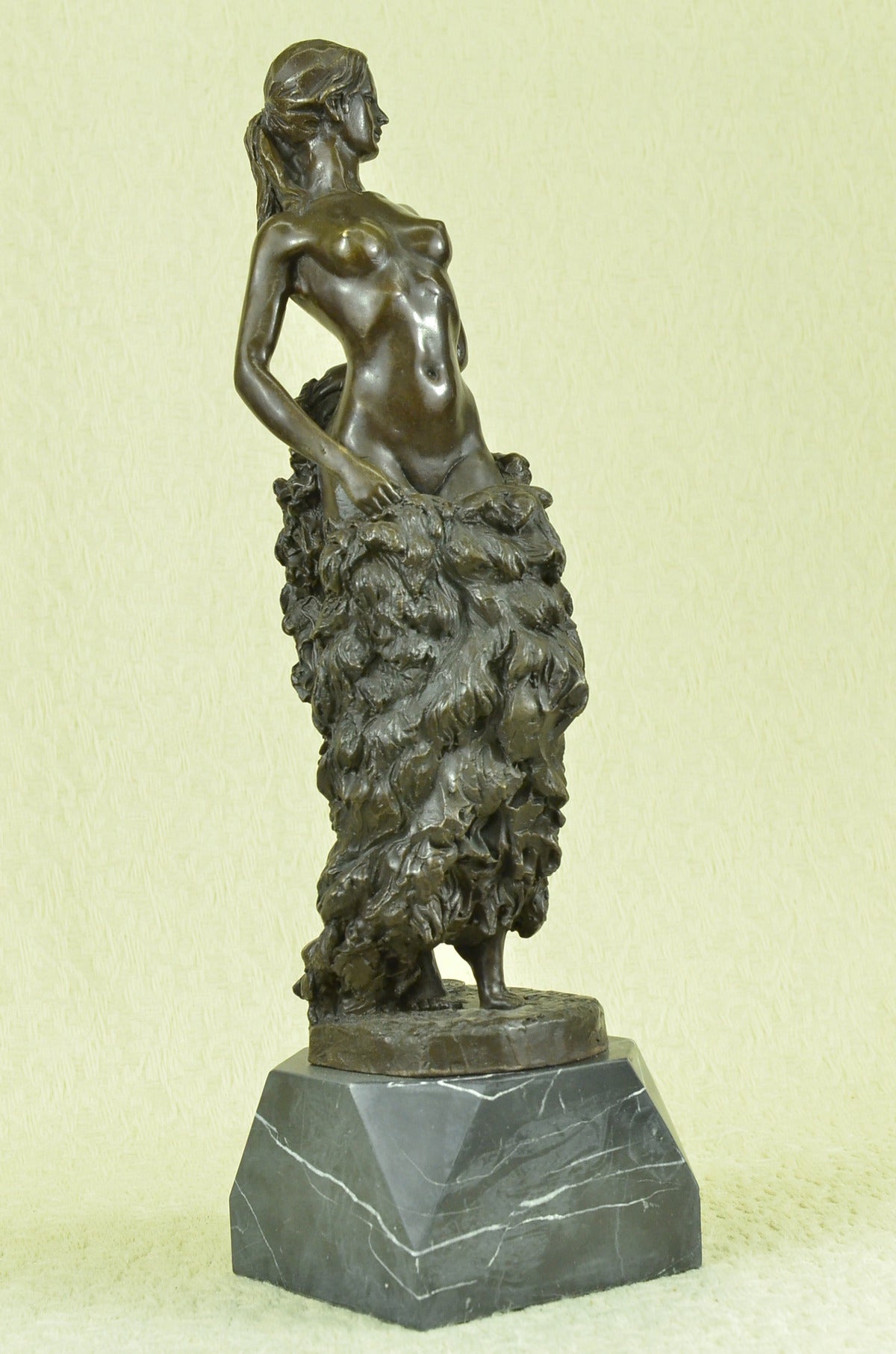 Handcrafted bronze sculpture SALE Sale Base Marble Woman Nude Delor Deco Art
