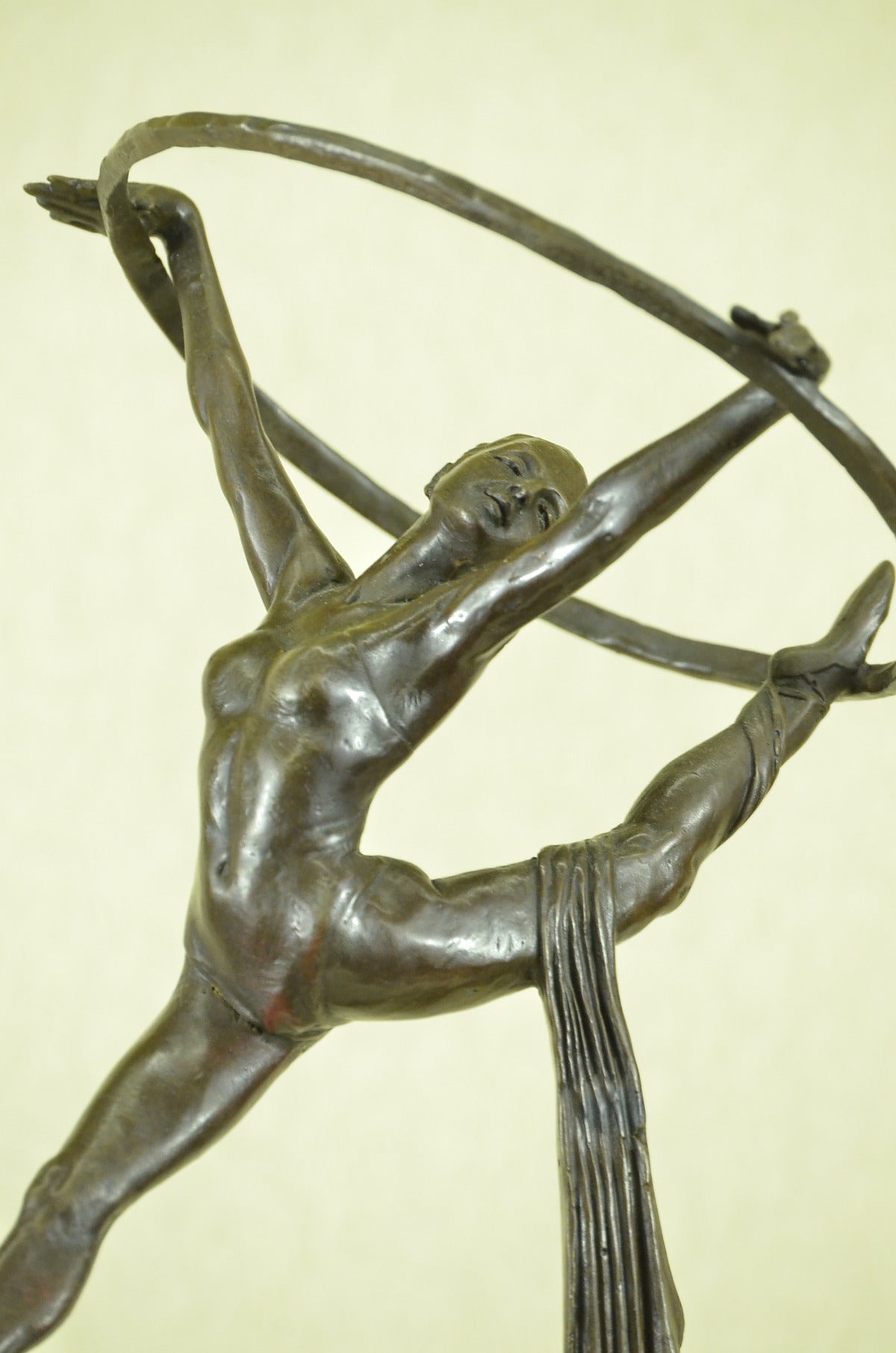 Handcrafted Collectible Sport Memorabilia Gymnast Bronze Sculpture Marble Statue
