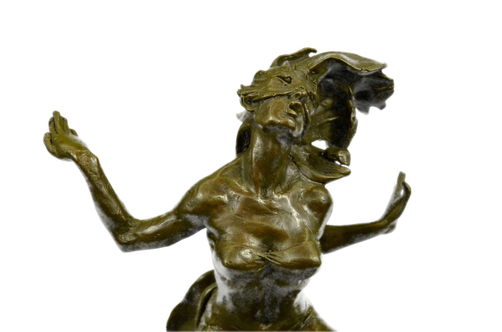 ART DECOR ALDO VITALEH BRONZE SIGNED NUDE WOMEN STATUE ORIGINAL FIGURINE FIGURE