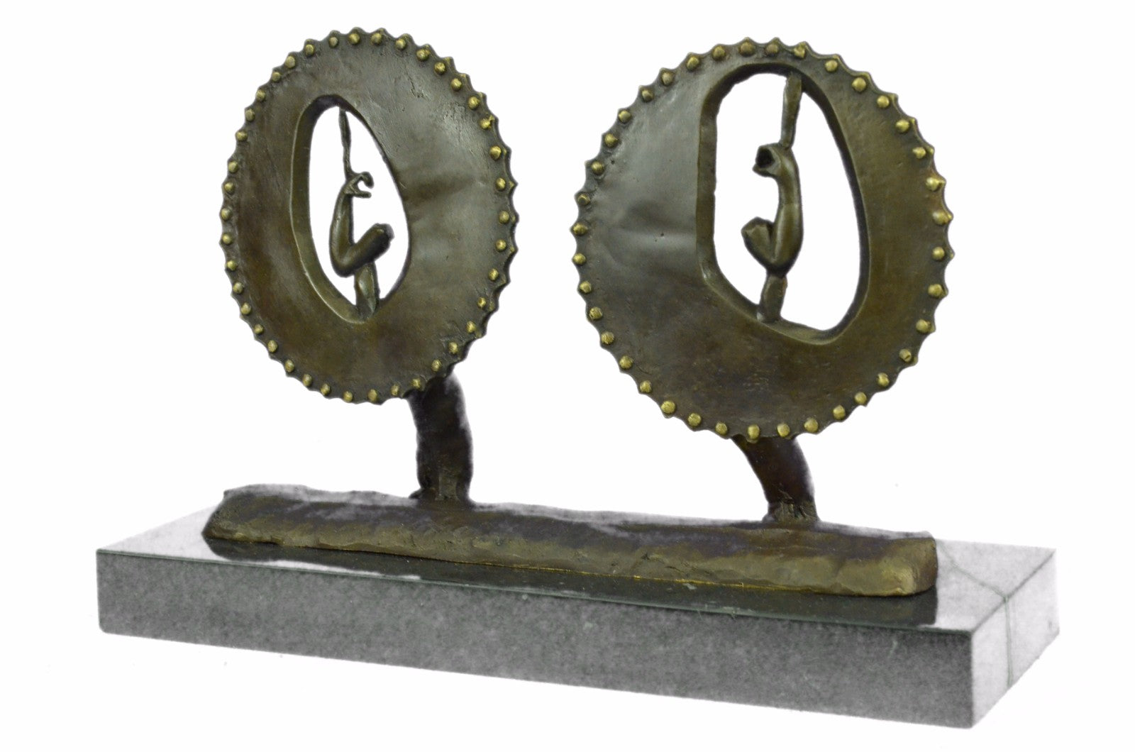 Abstract Modern Art two Biceps Bronze Sculpture Classic Unique Artwork Sale