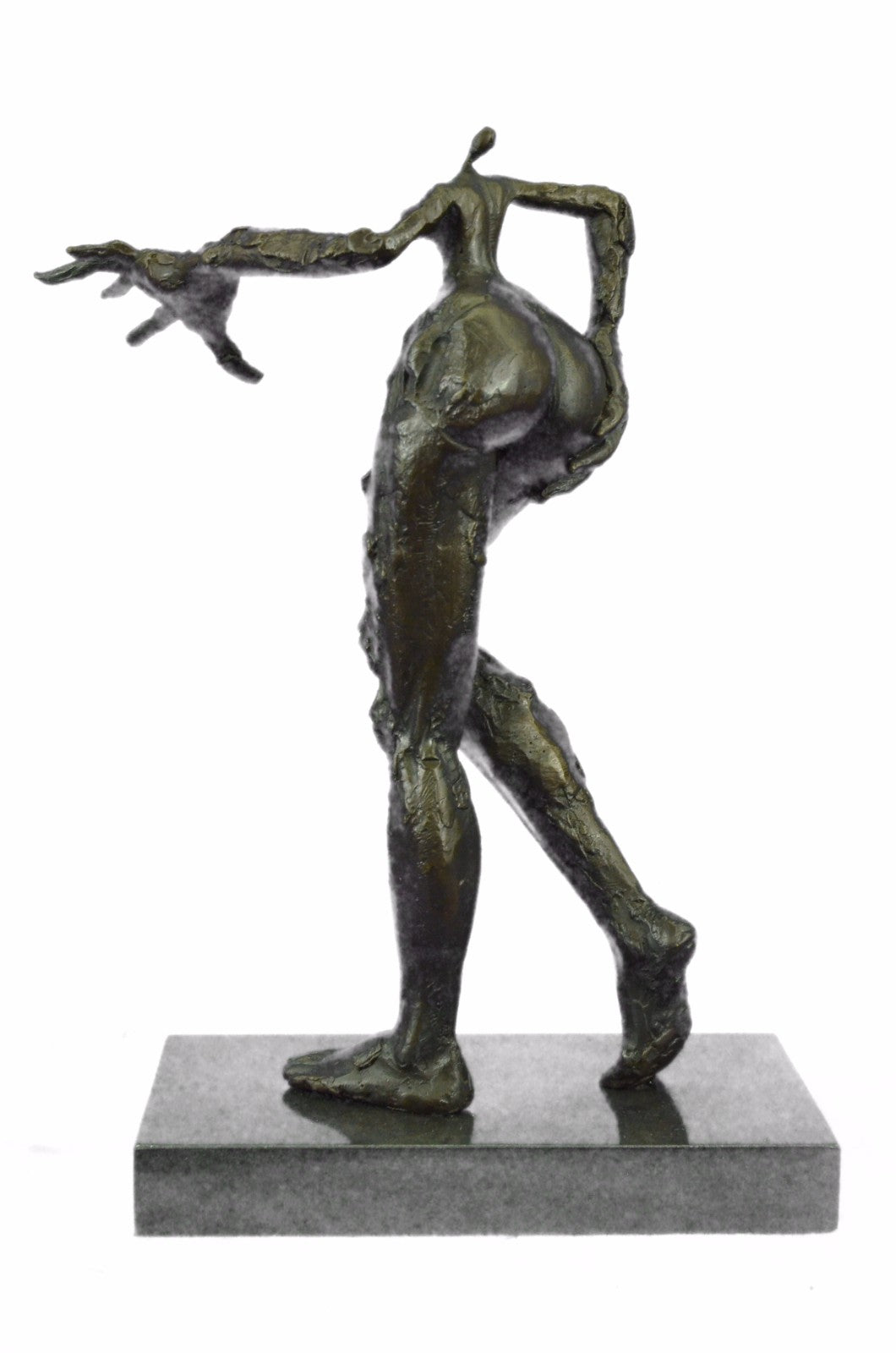 Abstract Modern Art Female Woman Bronze Artist by Dali Bronze Sculpture Figure