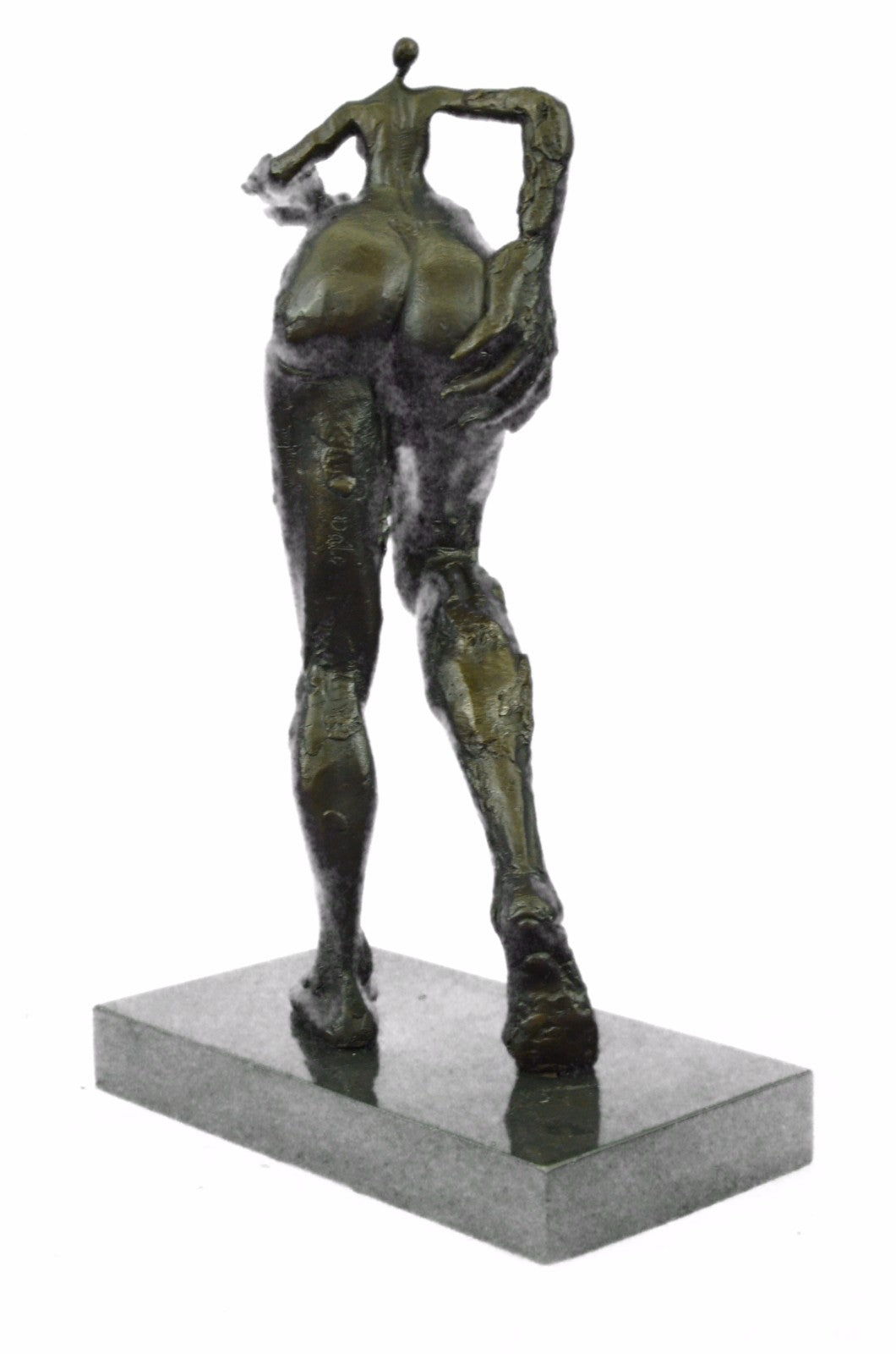 Abstract Modern Art Female Woman Bronze Artist by Dali Bronze Sculpture Figure