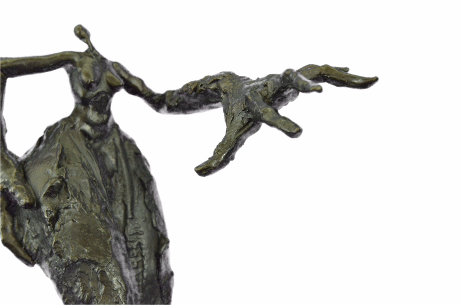 Abstract Modern Art Female Woman Bronze Artist by Dali Bronze Sculpture Figure