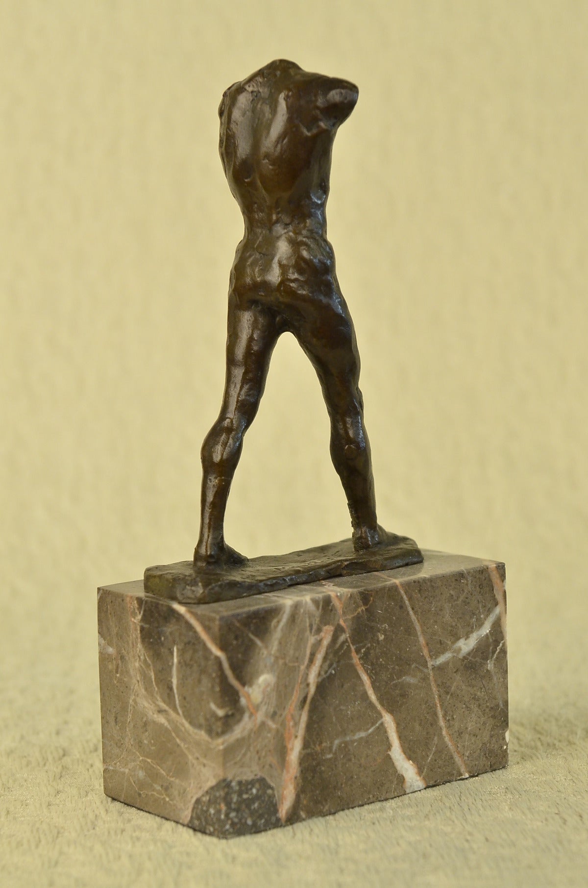 Handcrafted bronze sculpture SALE Walkin Sensual Erotic D`Orsay Musee Male Nude