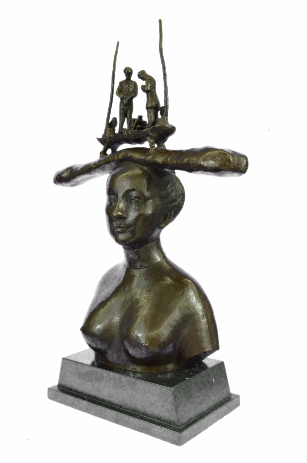 Handcrafted Collectible Signed Dali Nude Female Bronze Sculpture Home Decoration