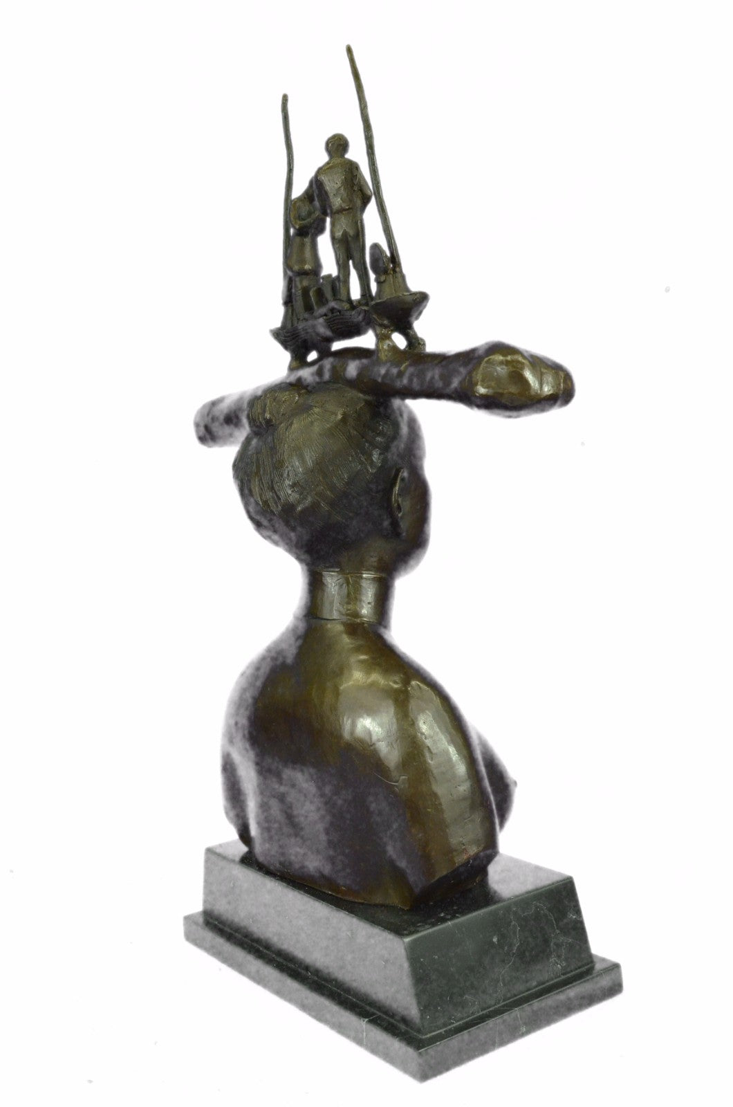 Handcrafted Collectible Signed Dali Nude Female Bronze Sculpture Home Decoration