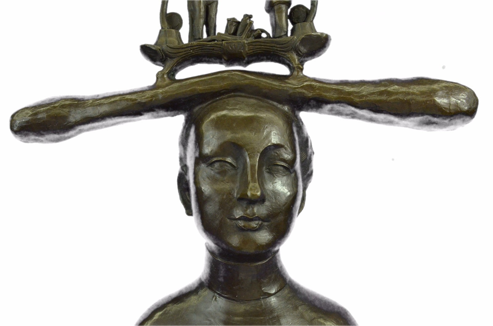Handcrafted Collectible Signed Dali Nude Female Bronze Sculpture Home Decoration