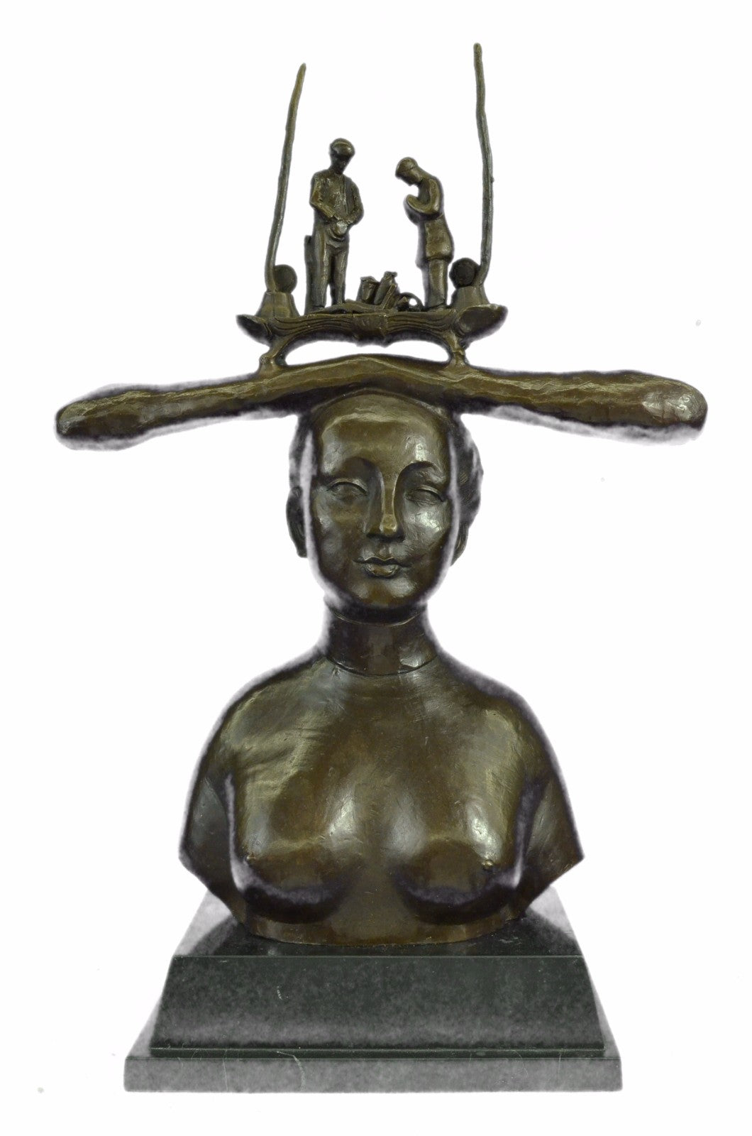 Handcrafted Collectible Signed Dali Nude Female Bronze Sculpture Home Decoration